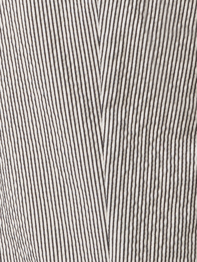 Designer Tapered Hose aus Baumwoll-Seersucker - Schwarz - Bunt - Ecru - Weiss