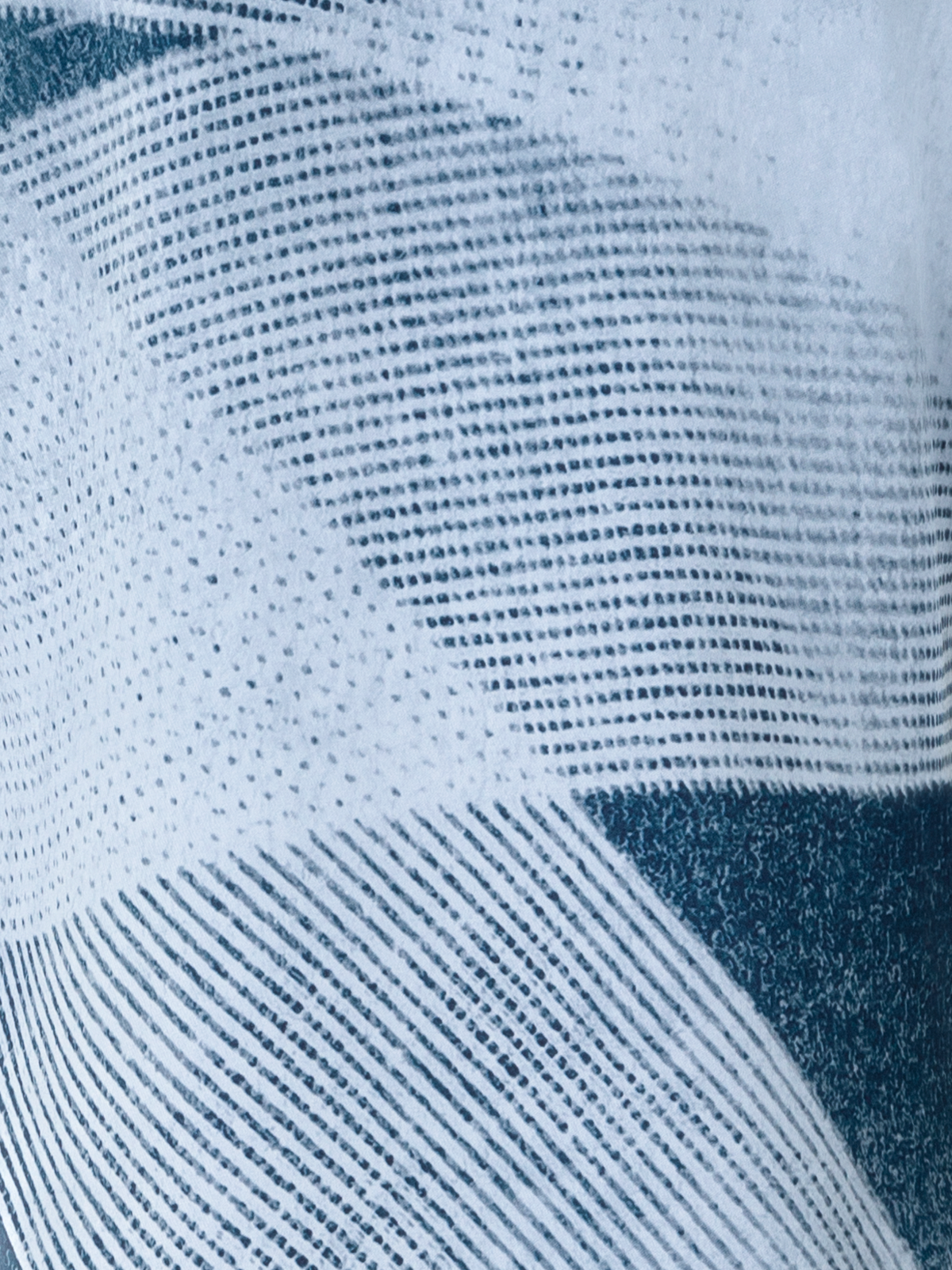 Designer Seiden-Crêpe-Hemdbluse im Zigzag Print - Dunkelblau - Blau - Bunt