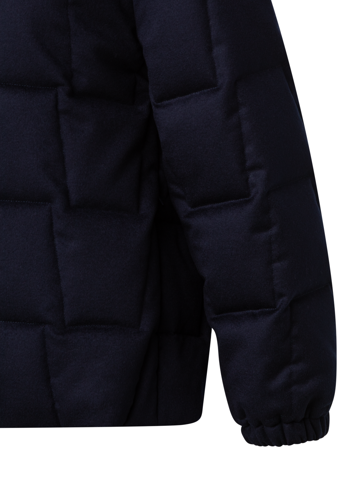 Designer Trapezförmig gesteppter Kaschmir-Parka - Dunkelblau - Blau