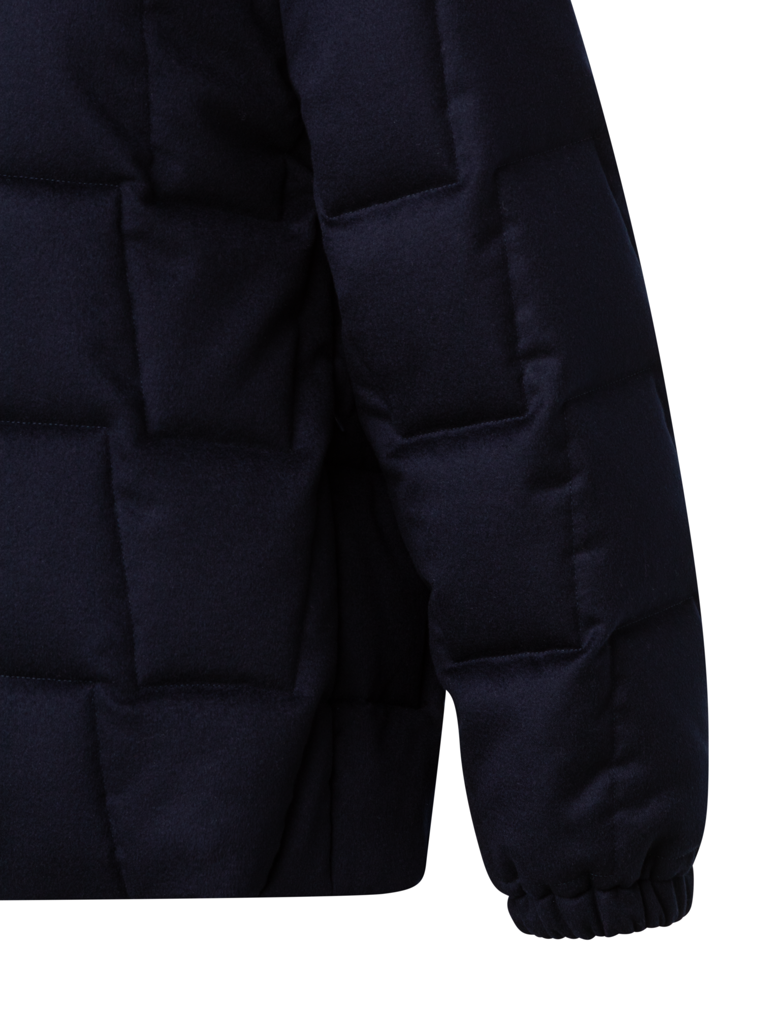 Designer Trapezförmig gesteppter Kaschmir-Parka - Dunkelblau - Blau