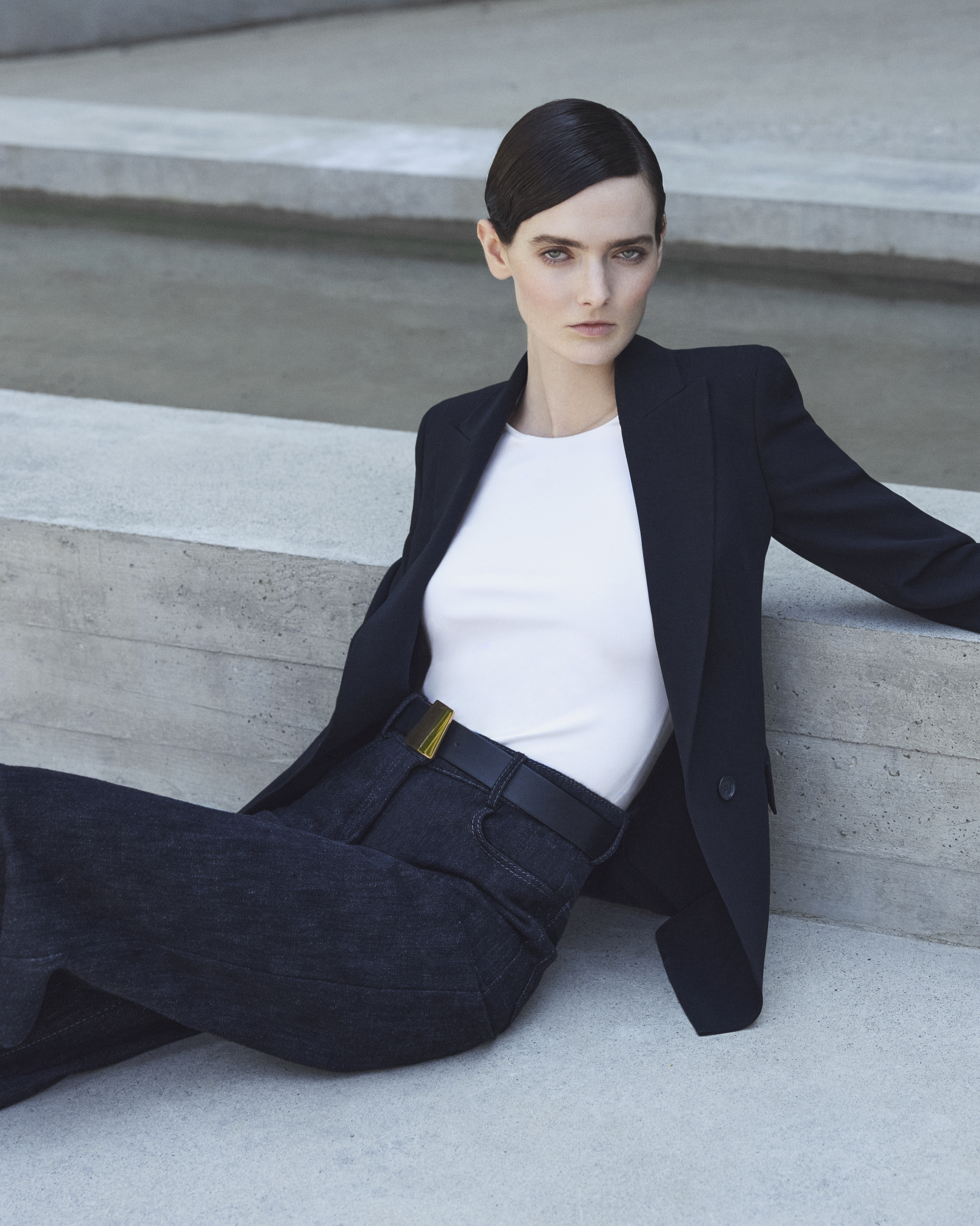 Designer T-Shirt aus Baumwoll-Jersey  - Weiss 