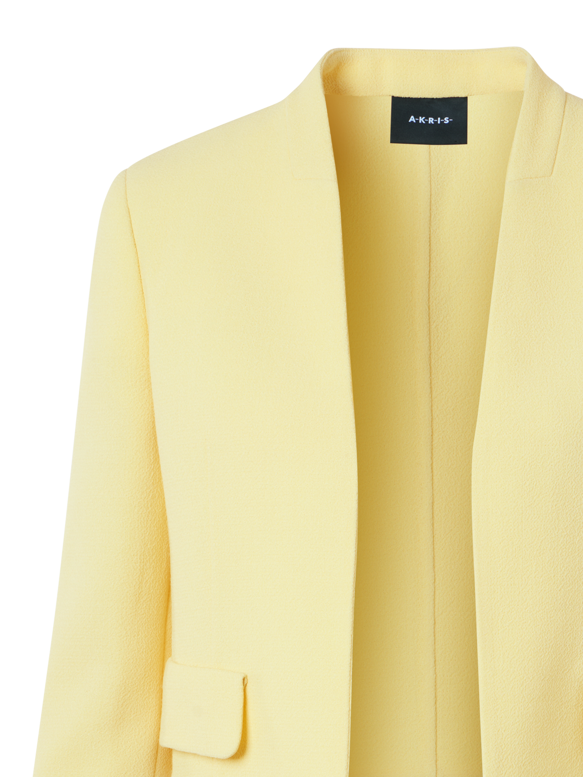 Designer Kurze Jacke aus Woll-Crêpe Doubleface - Gelb