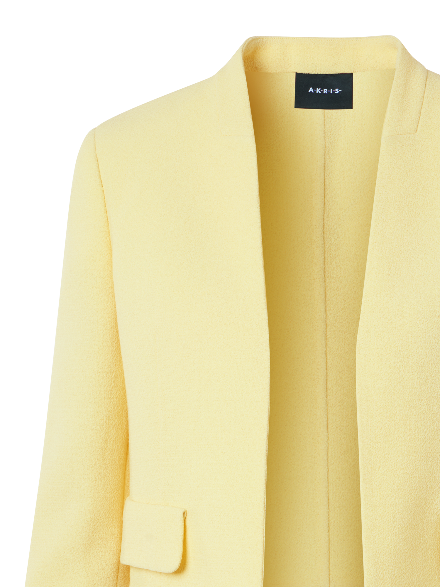 Designer Kurze Jacke aus Woll-Crêpe Doubleface - Gelb