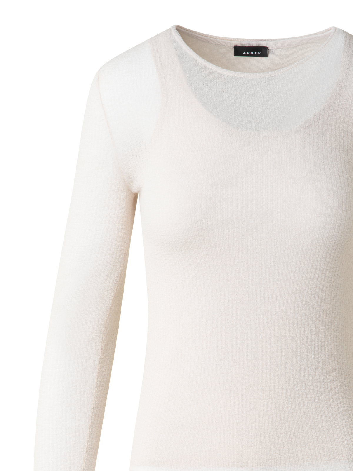 Designer Pullover aus halbtransparenter Baumwolle - Beige