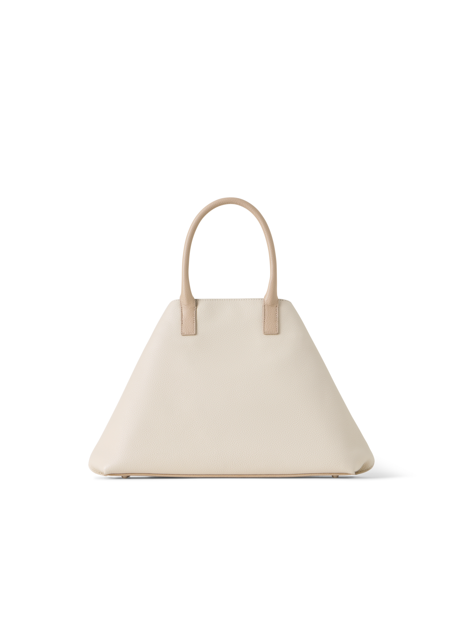 Designer Ai Small Top Handle Tote - Bunt - Beige