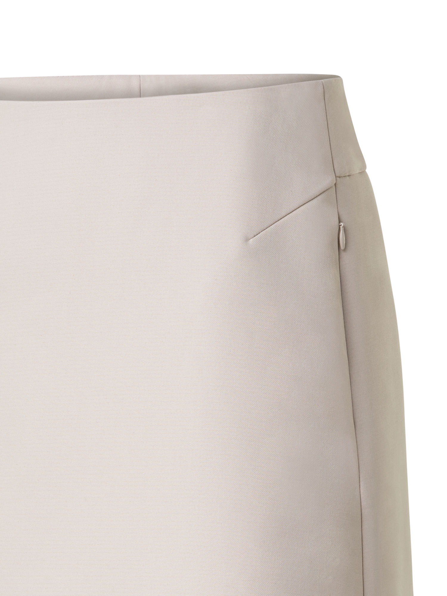Designer Kurzer Rock aus Baumwoll-Doubleface - Beige