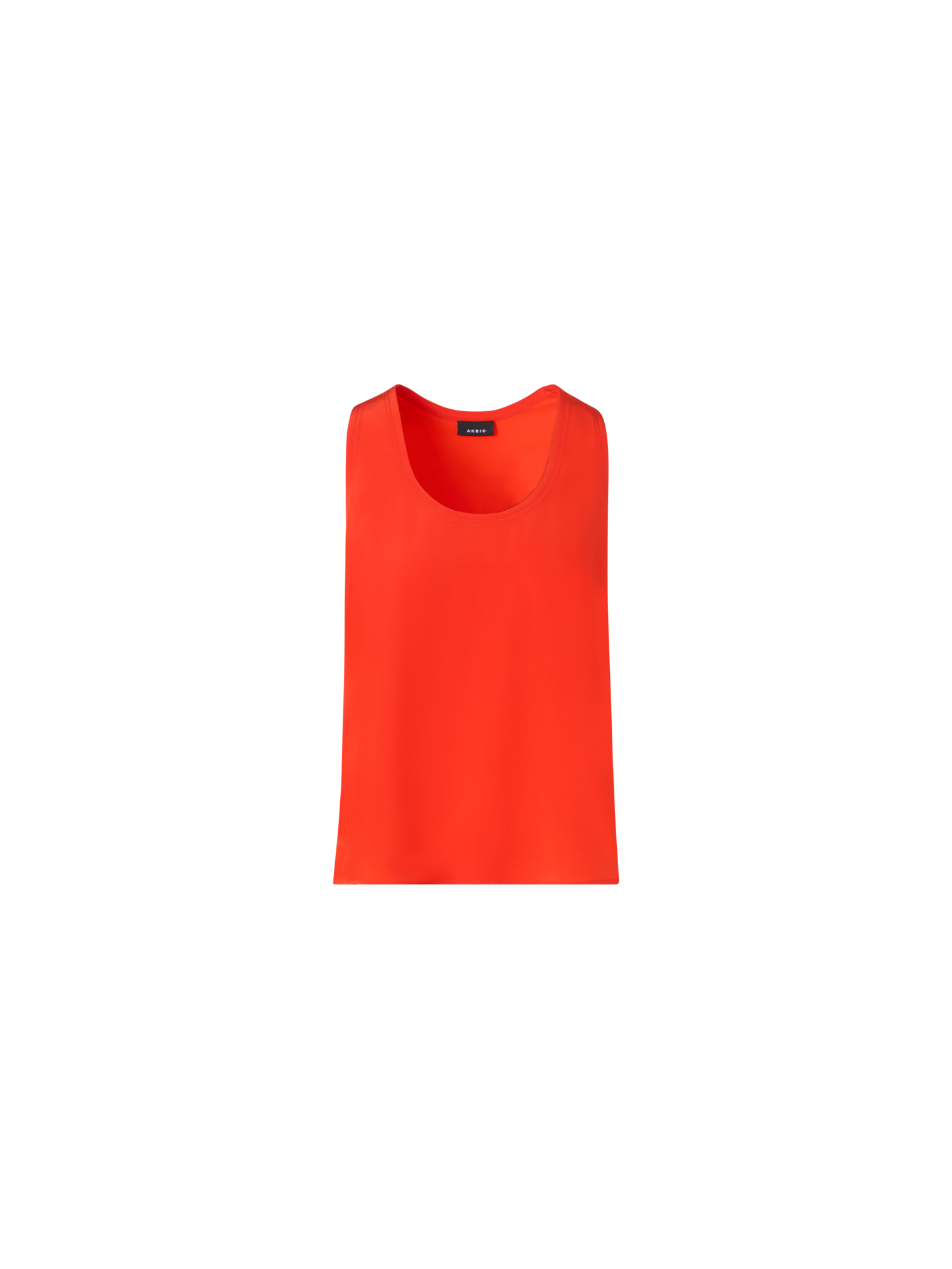 Designer Top aus Seiden-Georgette - Rot