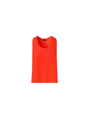 Designer Top aus Seiden-Georgette - Rot