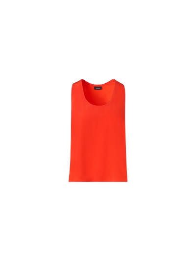 Designer Top aus Seiden-Georgette - Rot