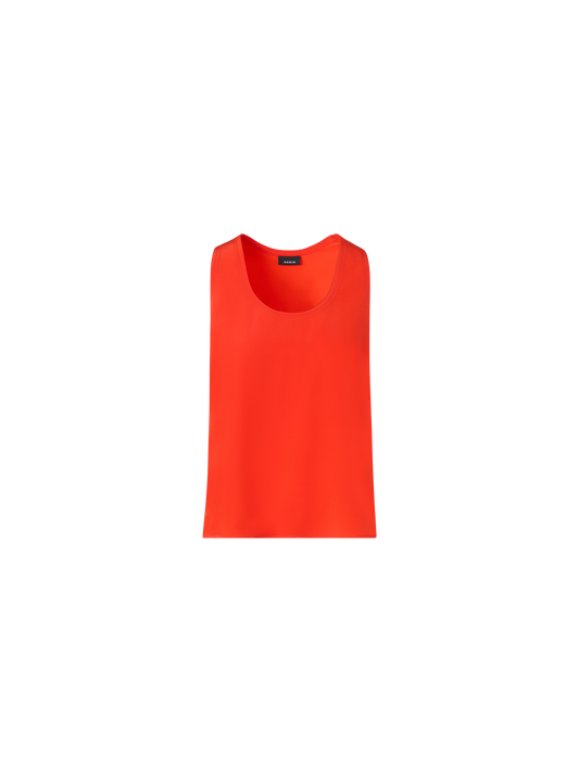 Designer Top aus Seiden-Georgette - Rot