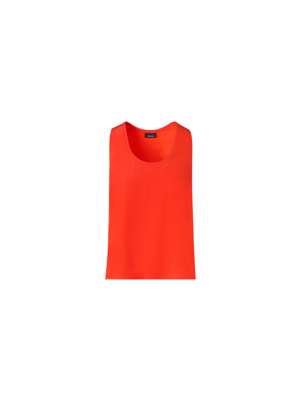 Designer Top aus Seiden-Georgette - Rot