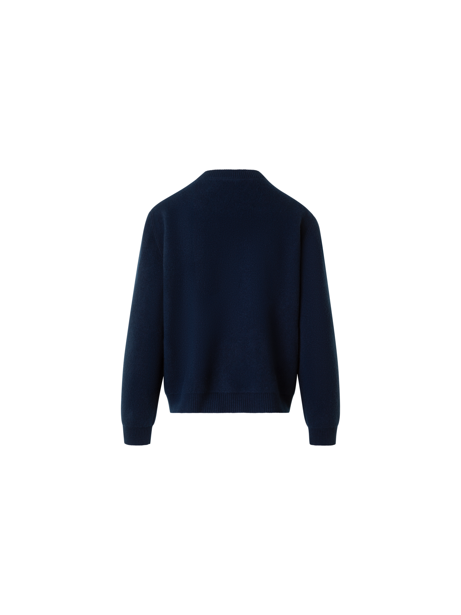 Designer Relaxed Cardigan aus reinem Kaschmir Piqué - Dunkelblau - Blau