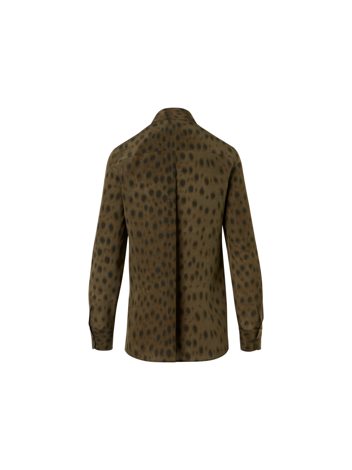 Designer Seidenbluse im Leopard Print - Braun