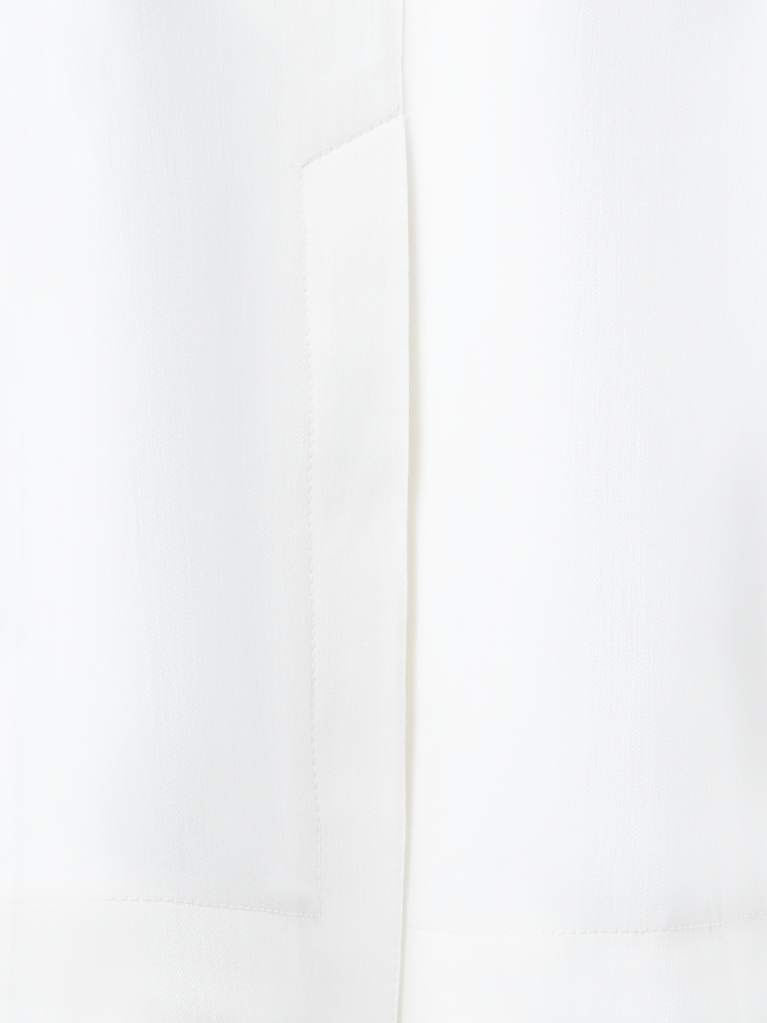 Designer Baumwoll-Denim-Rock in A-Linie - Ecru - Weiss