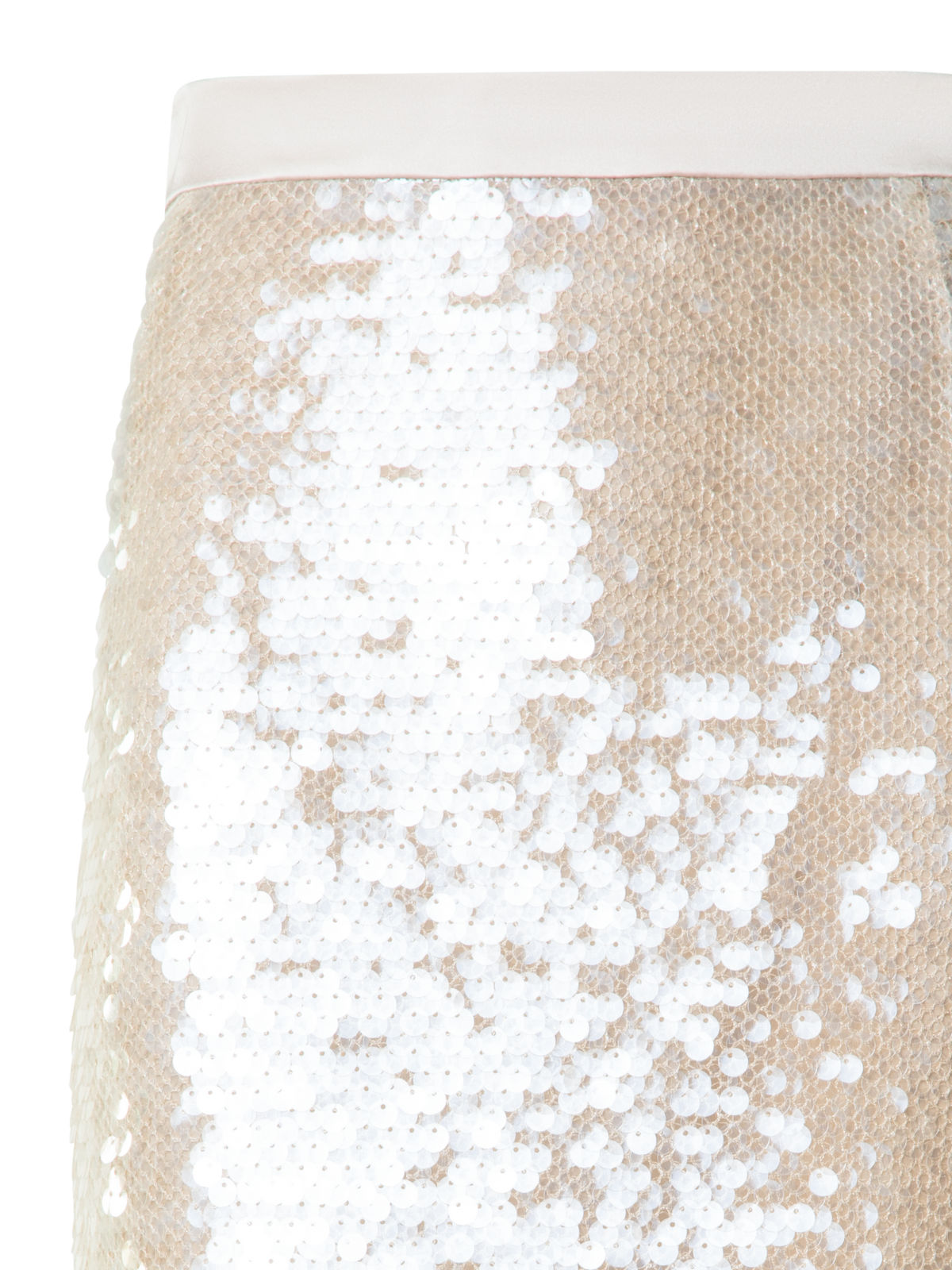 Designer Pailletten-Bleistiftrock - Grau - Beige