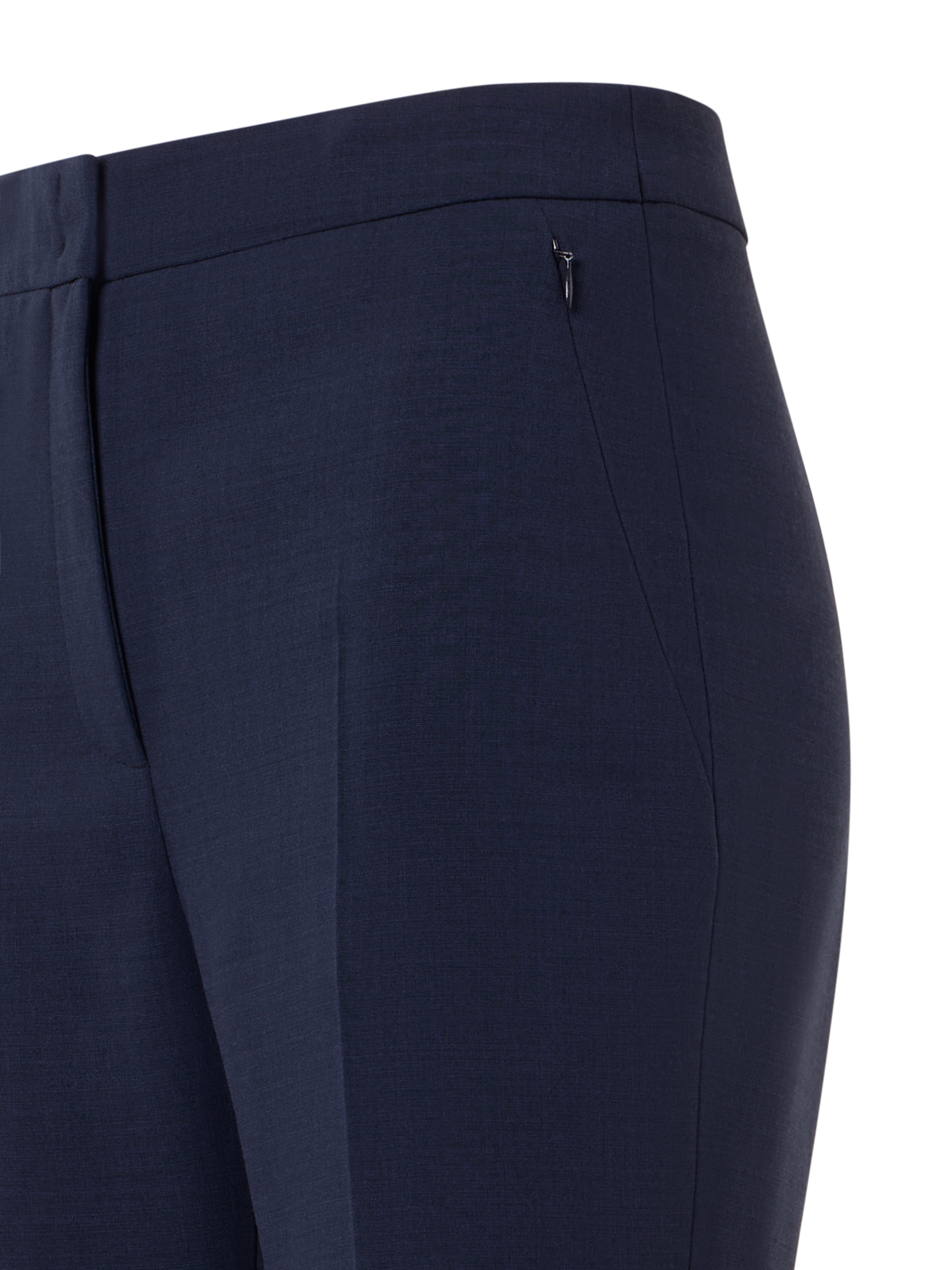 Designer Bootcut-Woll-Bi-Stretch-Hose - Dunkelblau