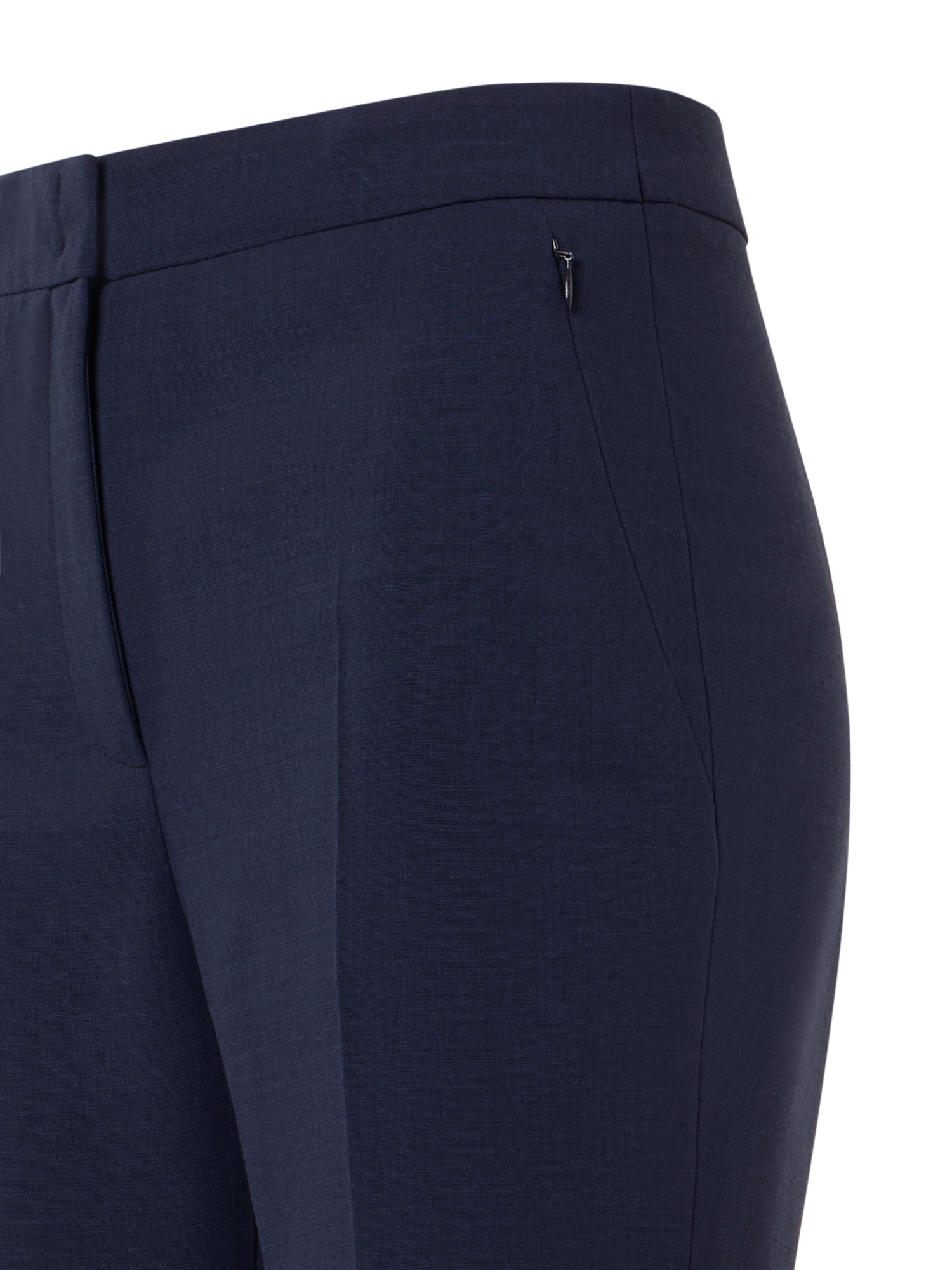 Designer Bootcut-Woll-Bi-Stretch-Hose - Dunkelblau