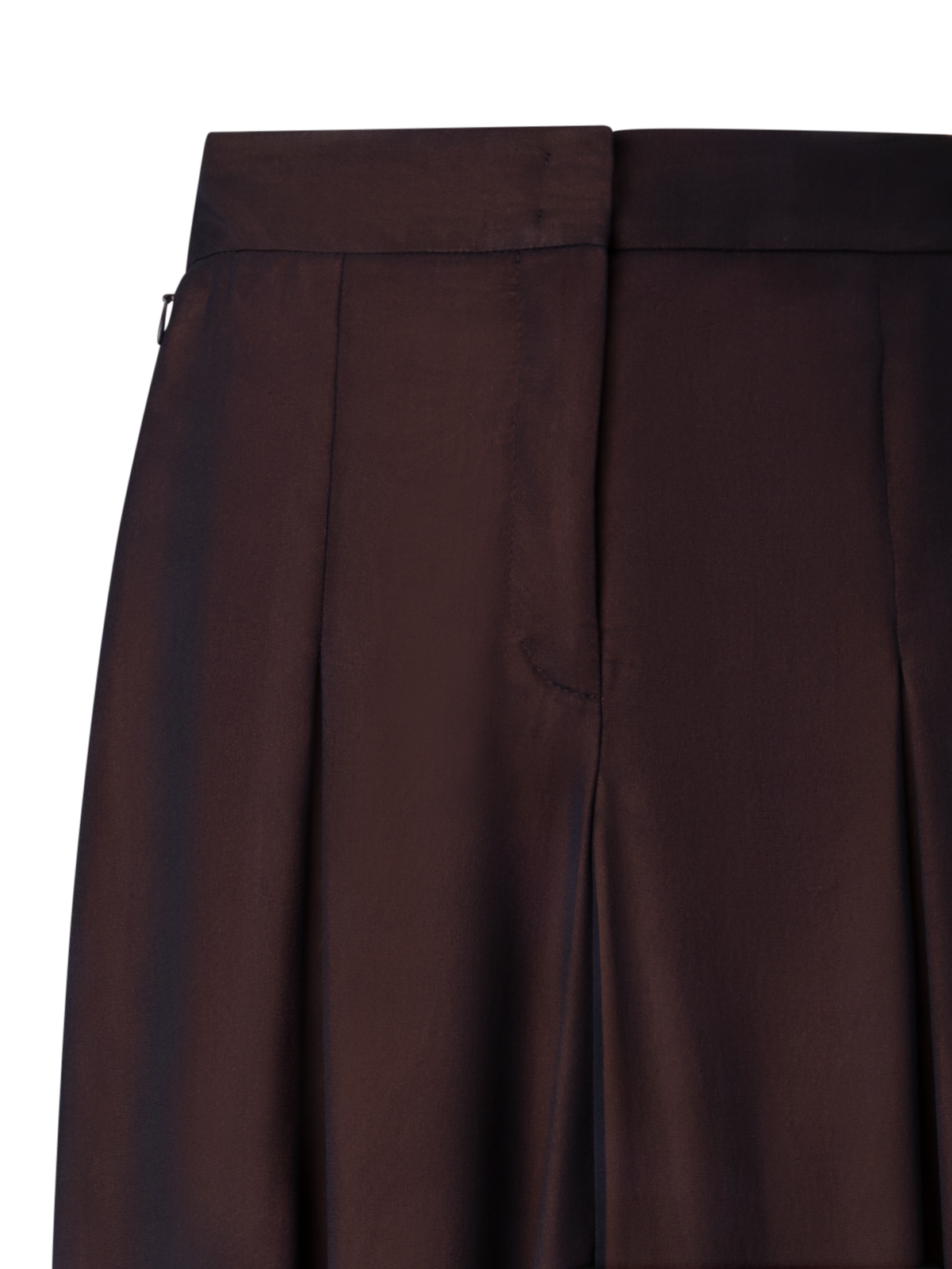 Designer Palazzo-Seidenhose mit Autumn Twilight Druck - Braun - Bunt - Orange