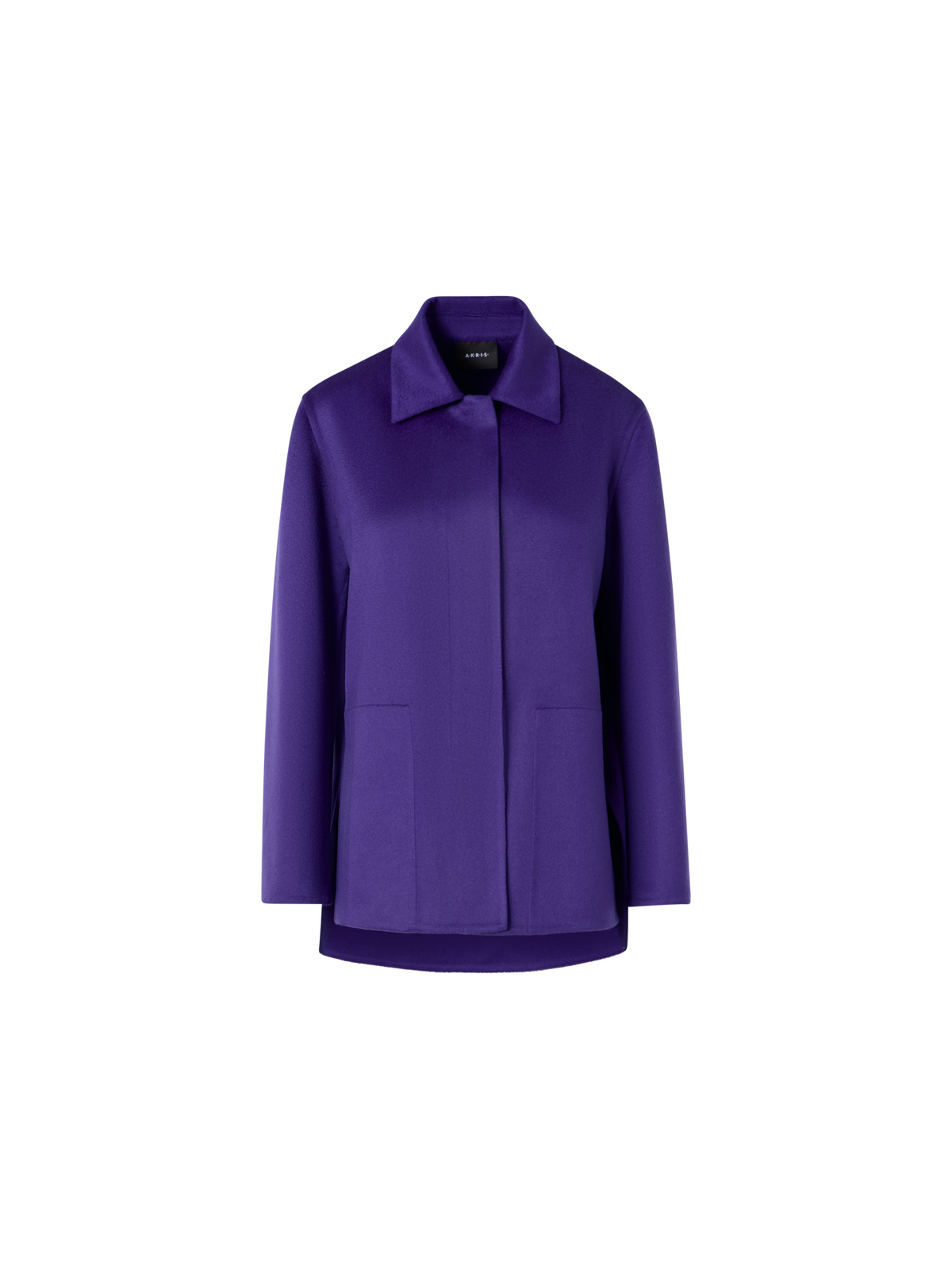 Designer Laars Long Jacke aus Kaschmir-Doubleface - Violett