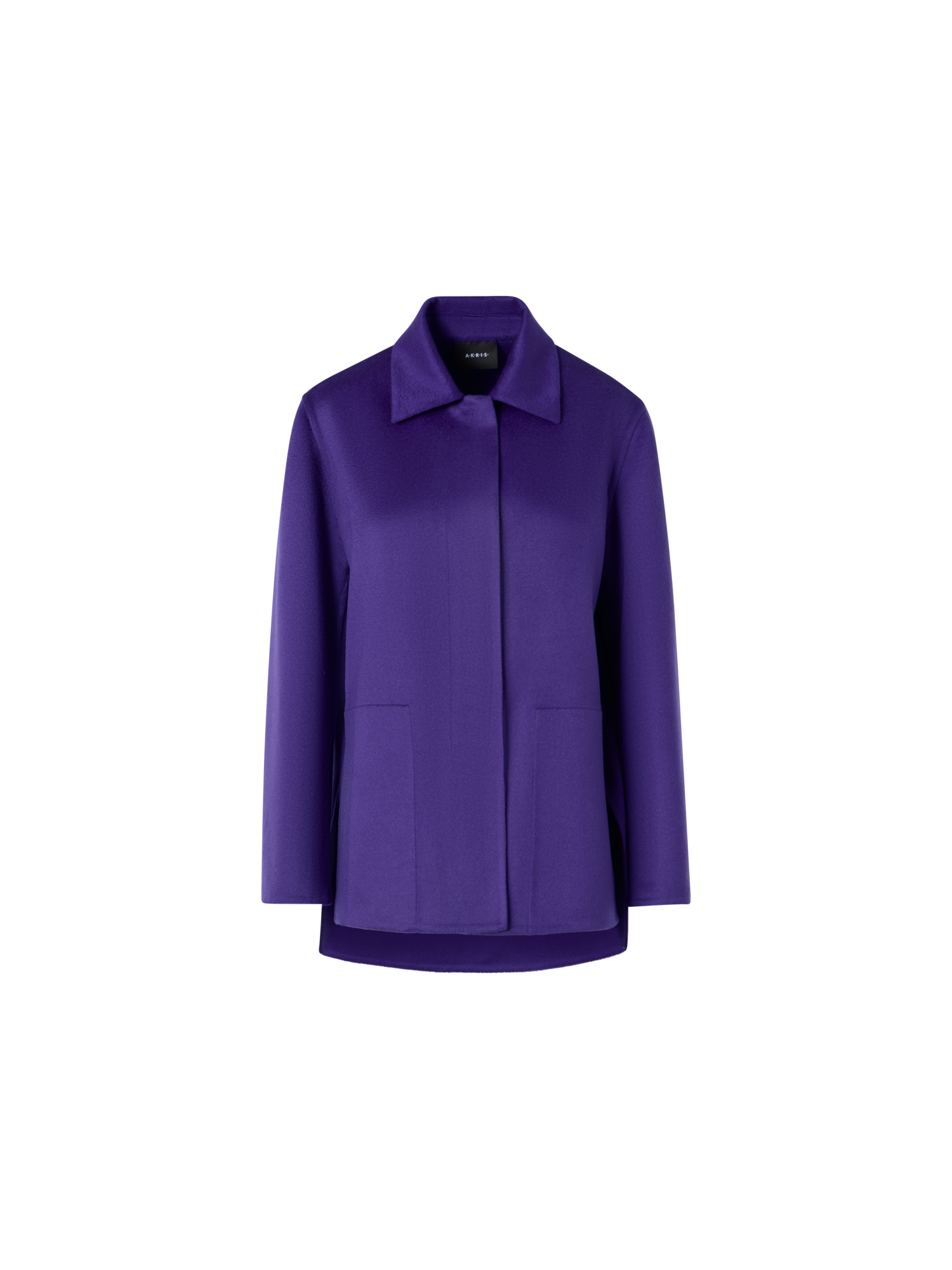 Designer Laars Long Jacke aus Kaschmir-Doubleface - Violett
