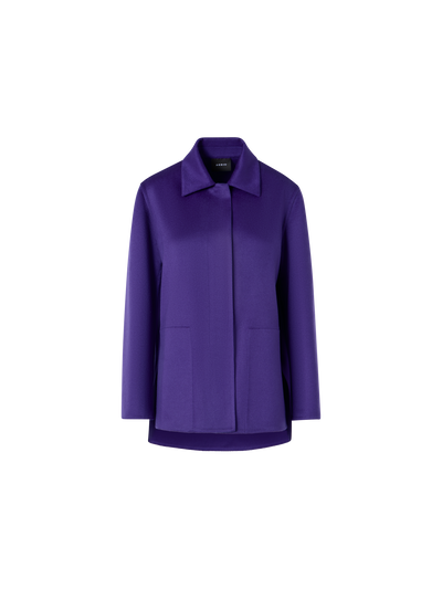 Designer Laars Long Jacke aus Kaschmir-Doubleface - Violett