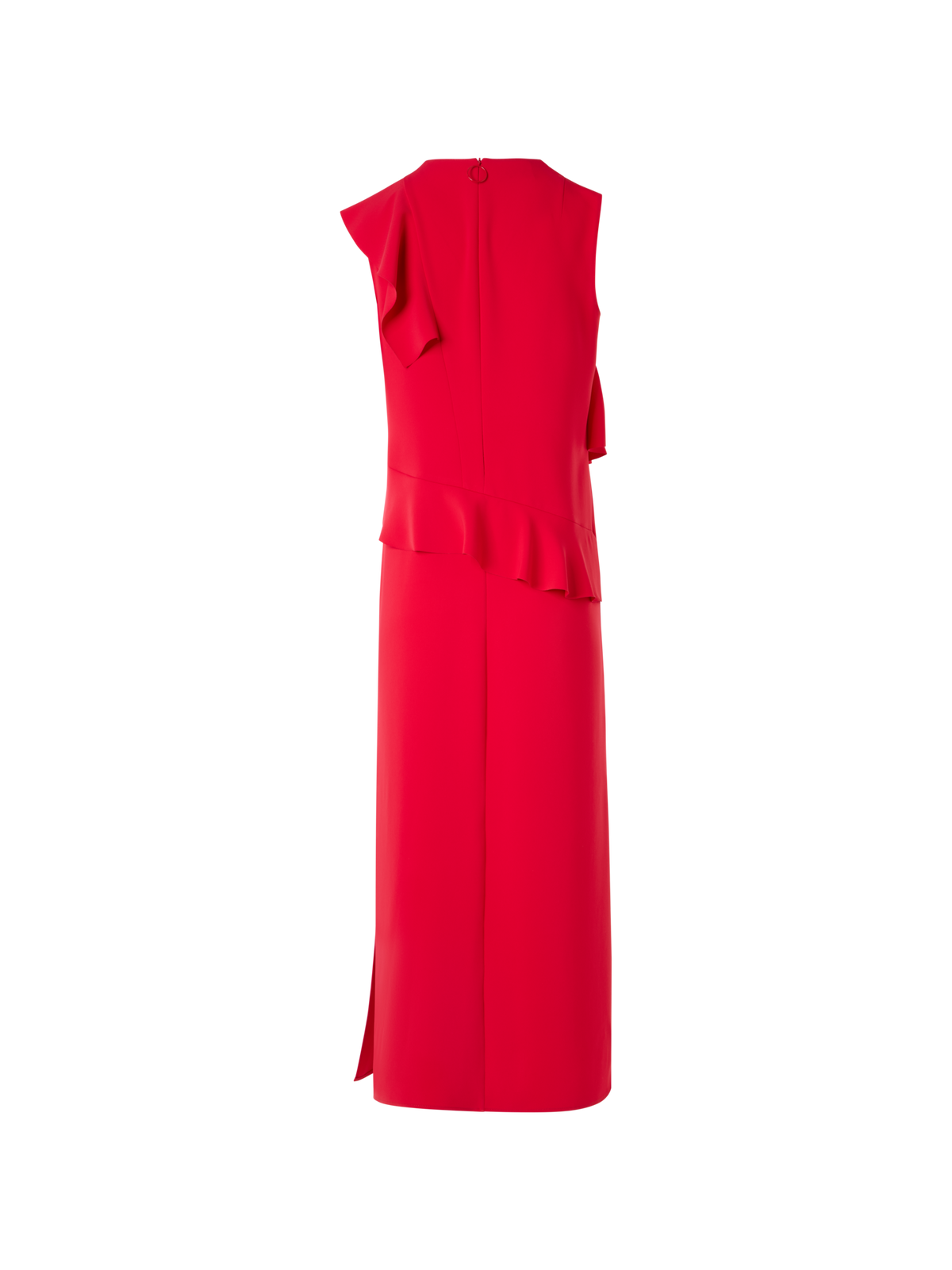 Designer Ärmelloses Tunikakleid aus Signature-Lasercut-Krepp - Rot
