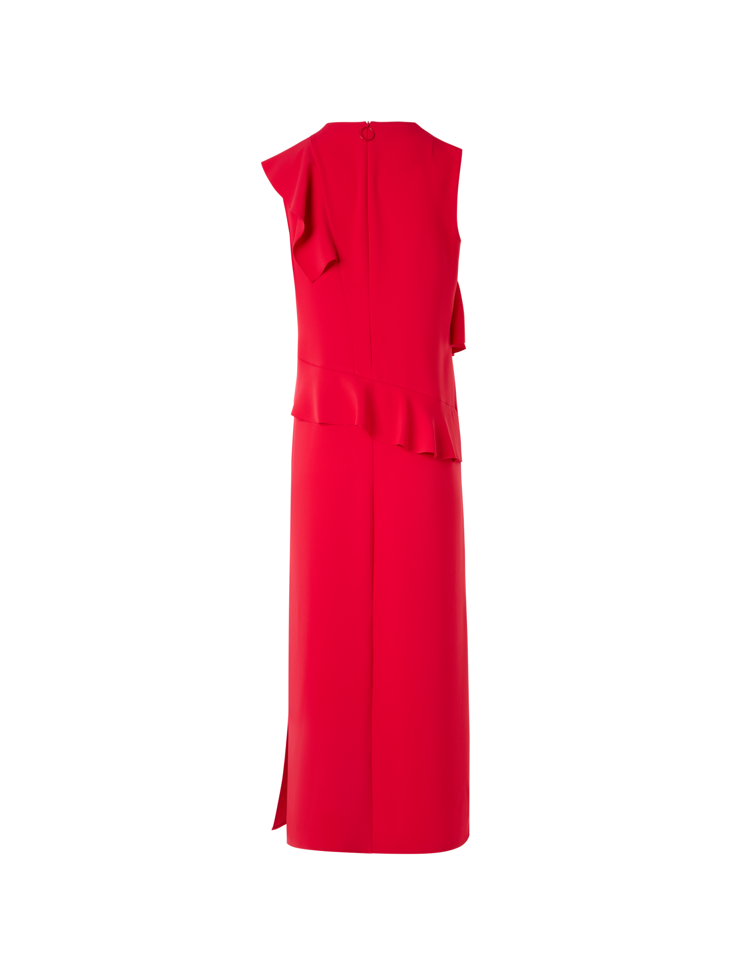 Designer Ärmelloses Tunikakleid aus Signature-Lasercut-Krepp - Rot