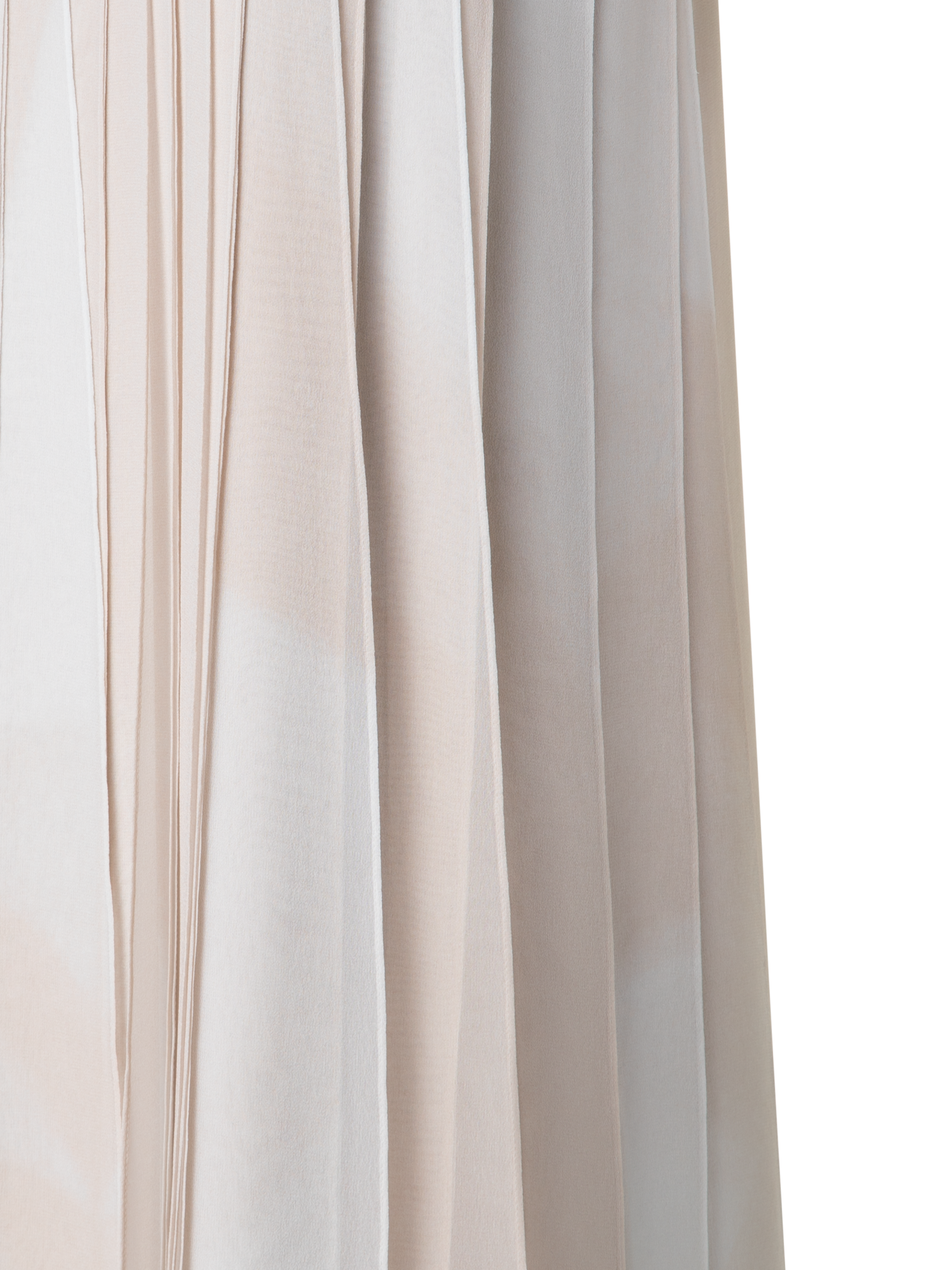 Designer Seidenband-Minikleid mit Chiaroscuro Druck - Beige