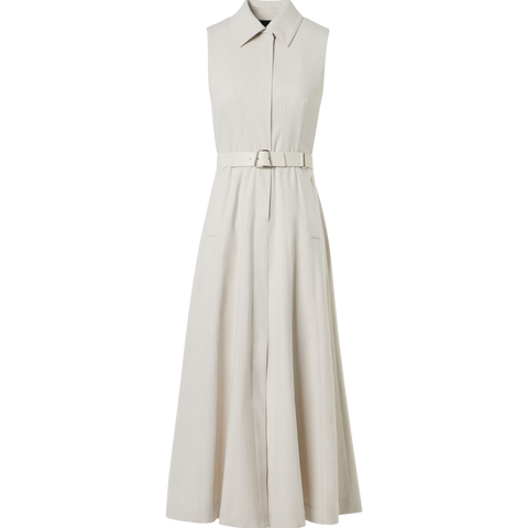 Ärmelloses Midi-Hemdkleid aus Baumwoll-Denim