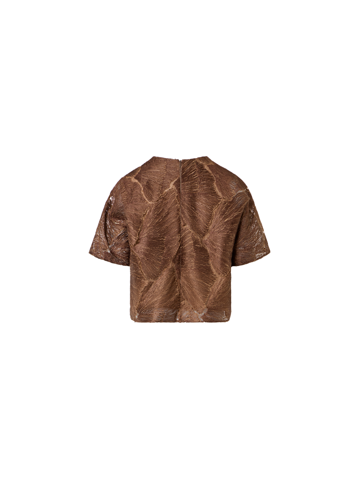 Designer Lackierte Kurzbluse aus Fächerspitze