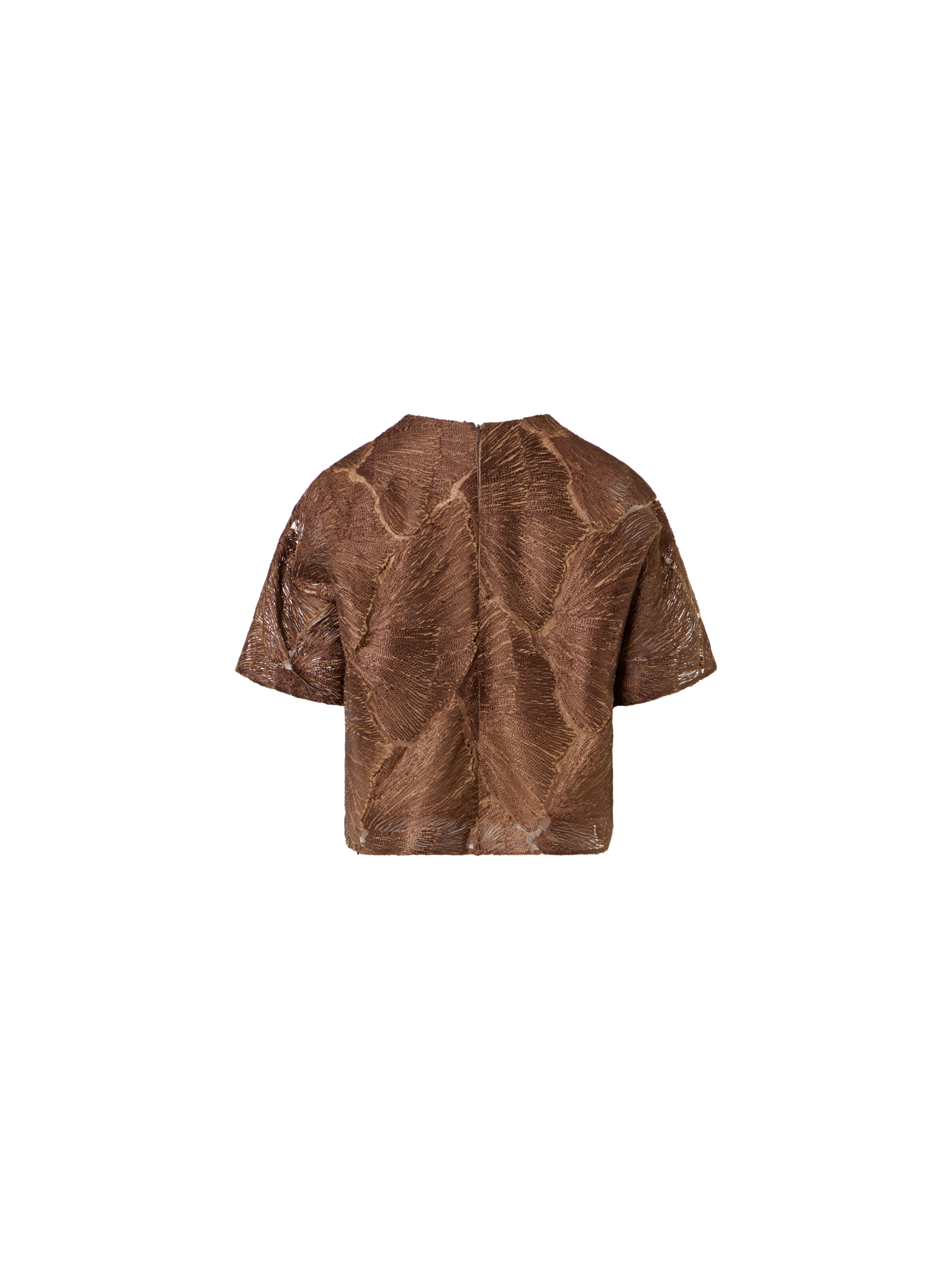 Designer Lackierte Kurzbluse aus Fächerspitze