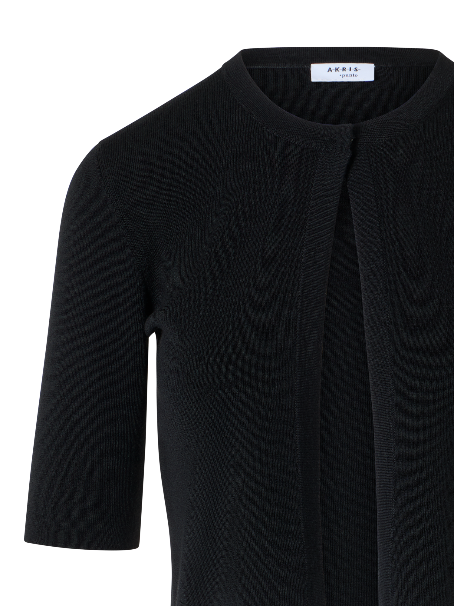 Designer Kurzer Cardigan - Schwarz