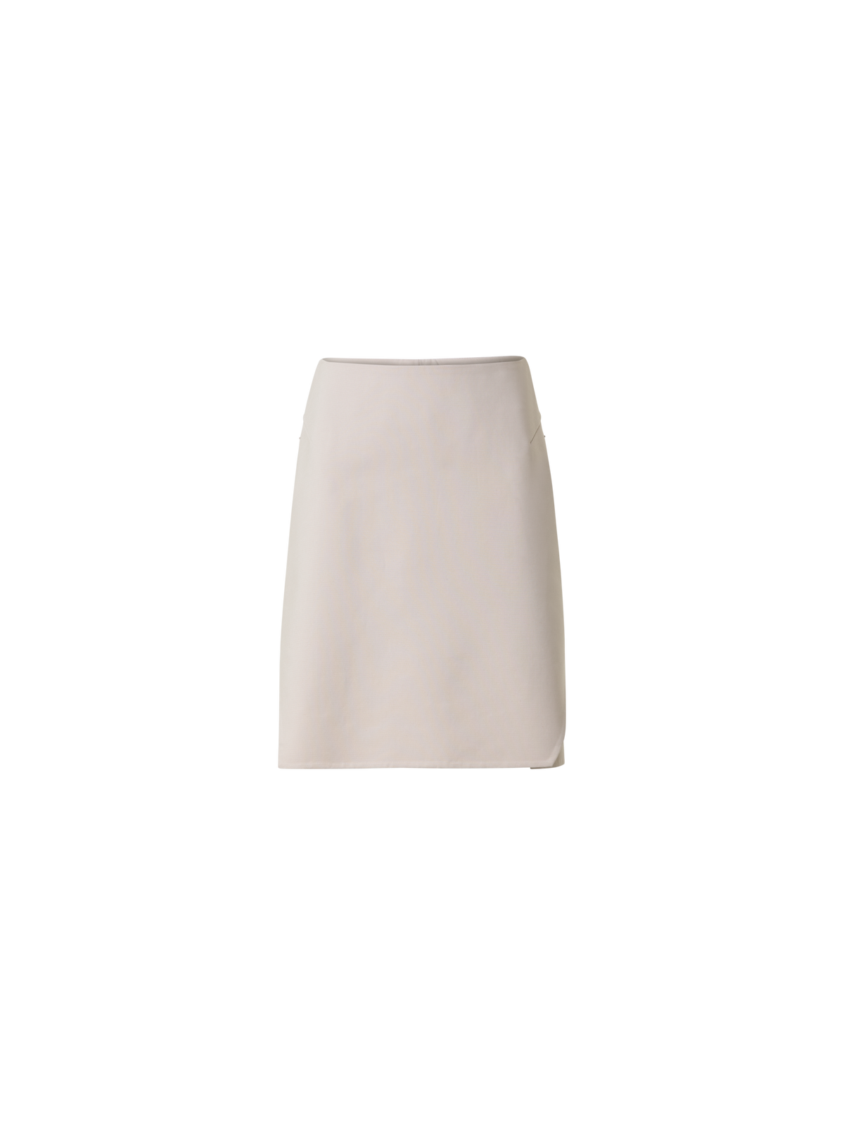 Designer Kurzer Rock aus Baumwoll-Doubleface - Beige