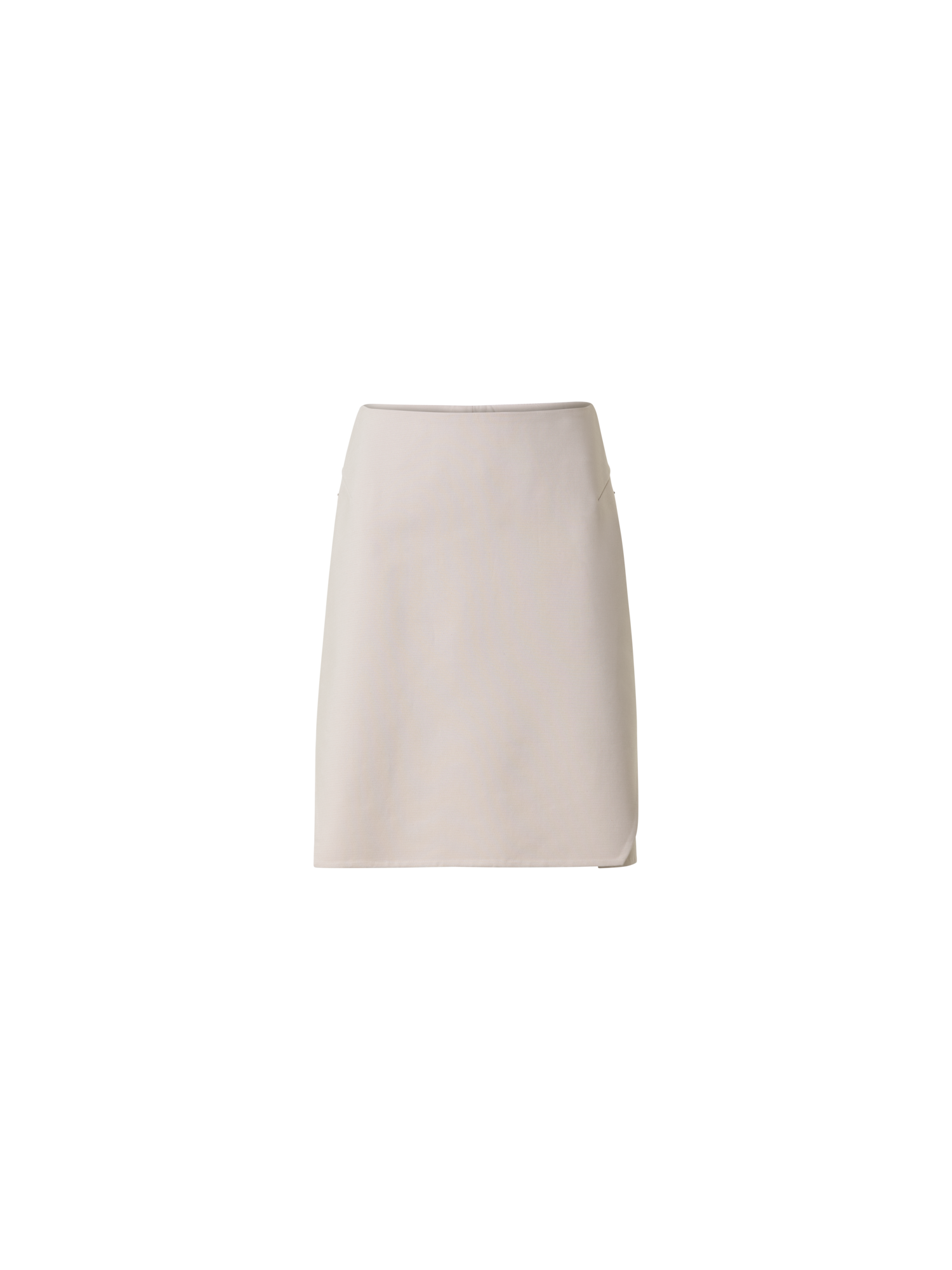 Designer Kurzer Rock aus Baumwoll-Doubleface - Beige