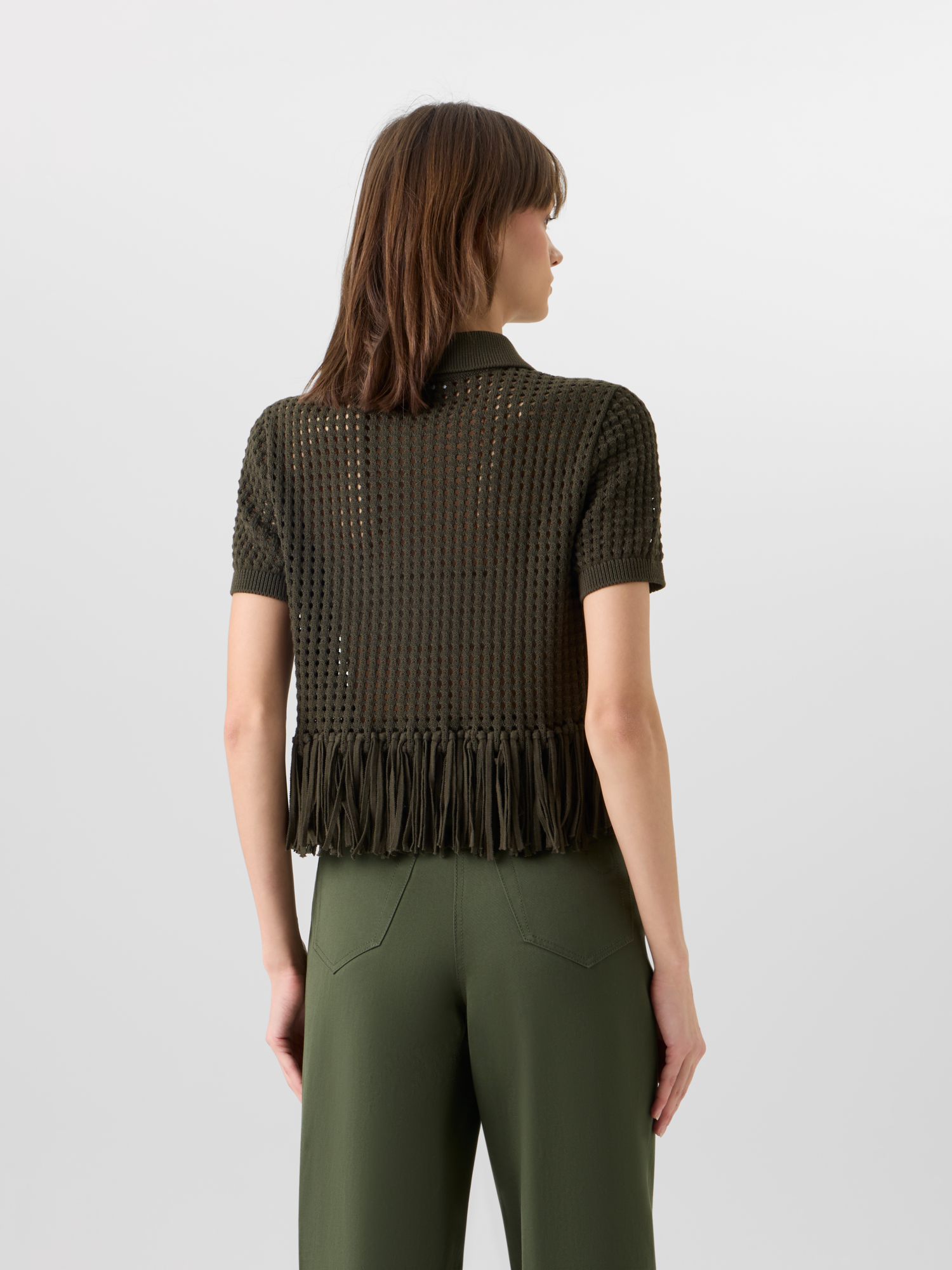 Designer Cooper Hose aus Baumwollgabardine - Grün 