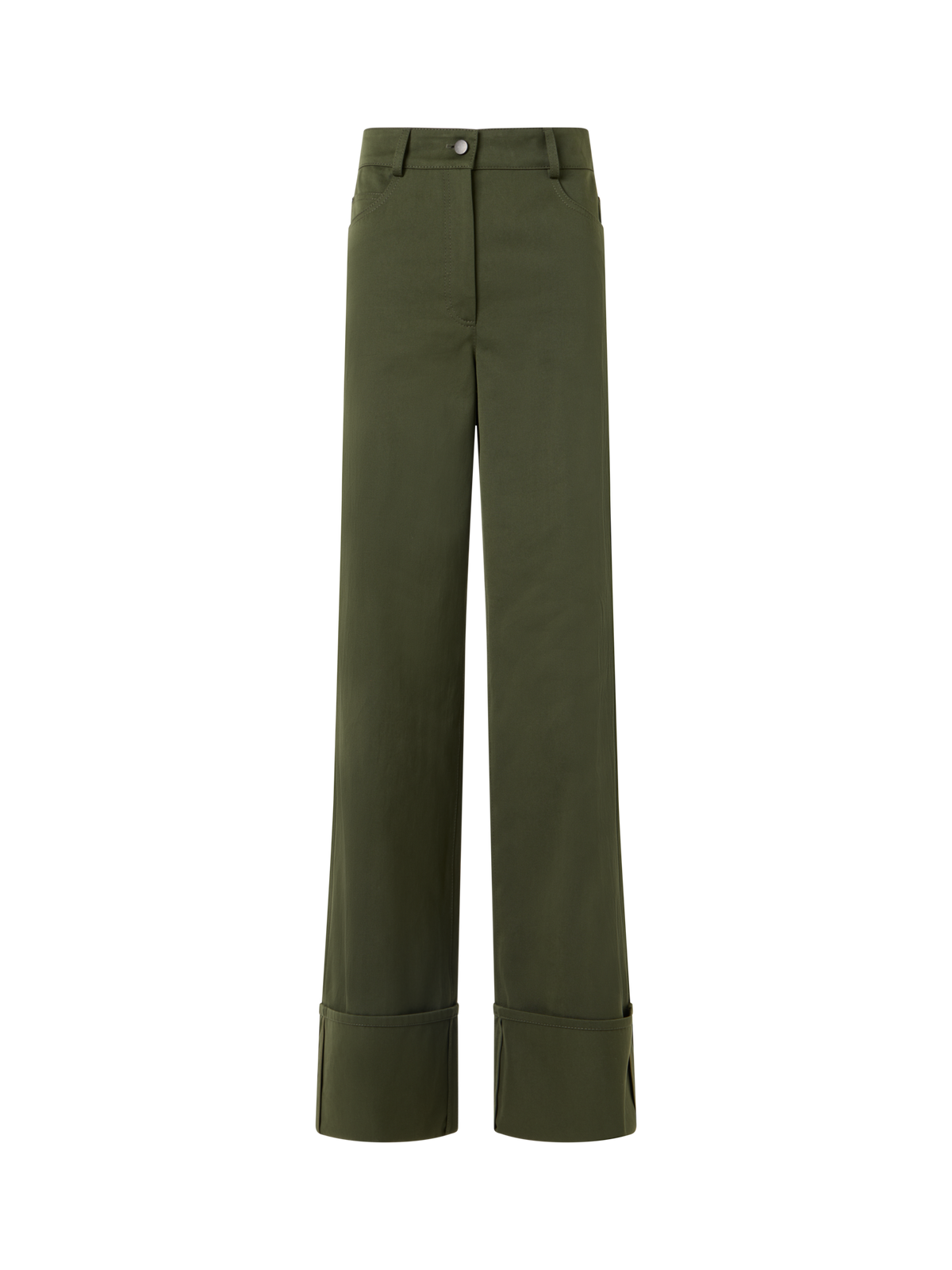 Designer Cooper Hose aus Baumwollgabardine - Grün
