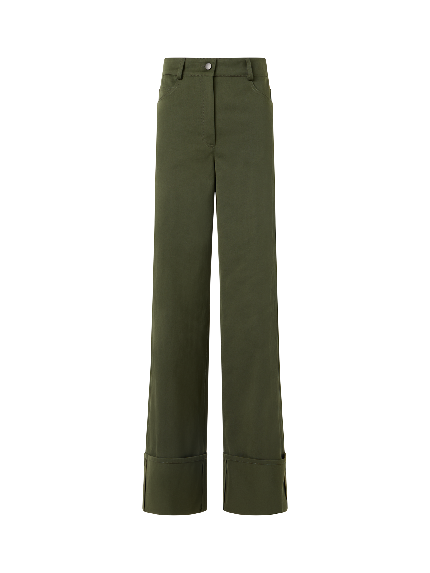 Designer Cooper Hose aus Baumwollgabardine - Grün