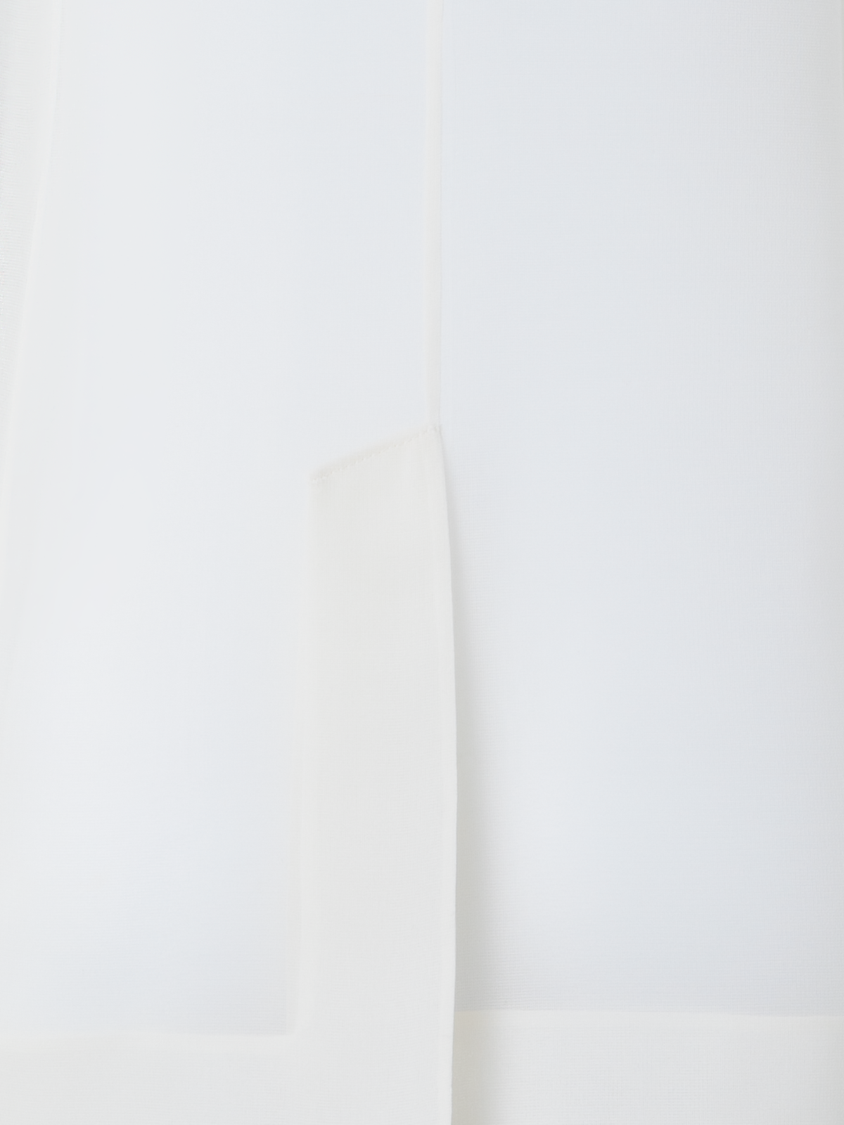 Designer Langes Transparentes Organza-Gilet aus Seide - Ecru - Weiss