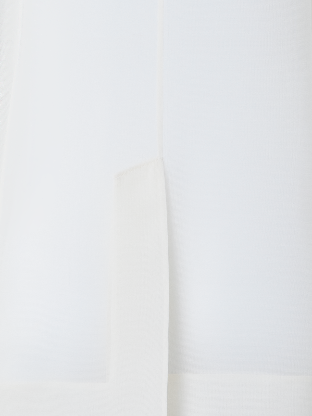 Designer Langes Transparentes Organza-Gilet aus Seide - Ecru - Weiss