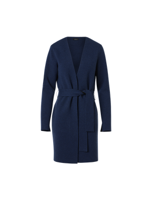 Designer Wende-Cardigan aus Double-Face-Kaschmir - Schwarz - Dunkelblau