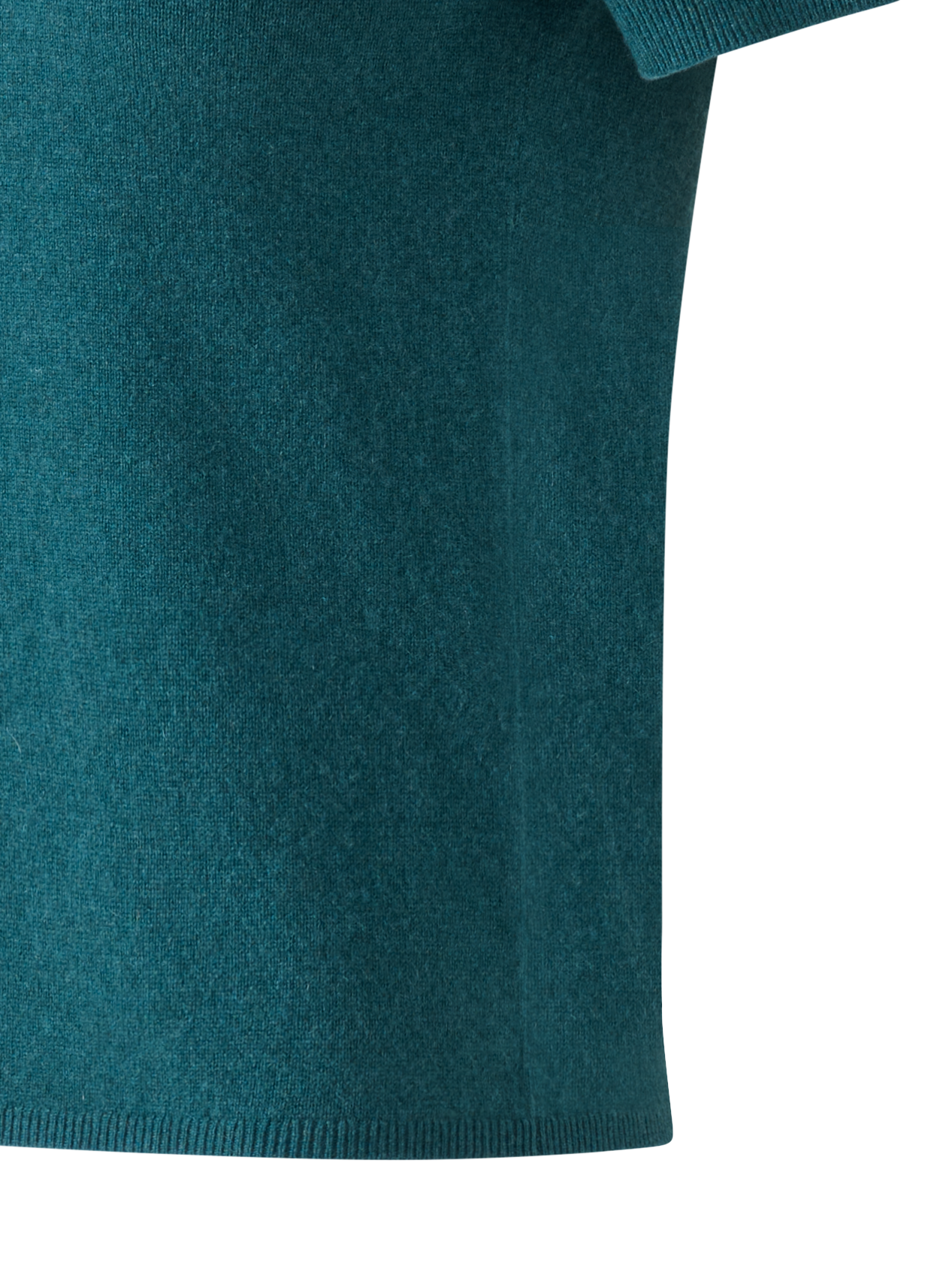 Designer Kurzarmpullover aus reinem Kaschmir - Grün