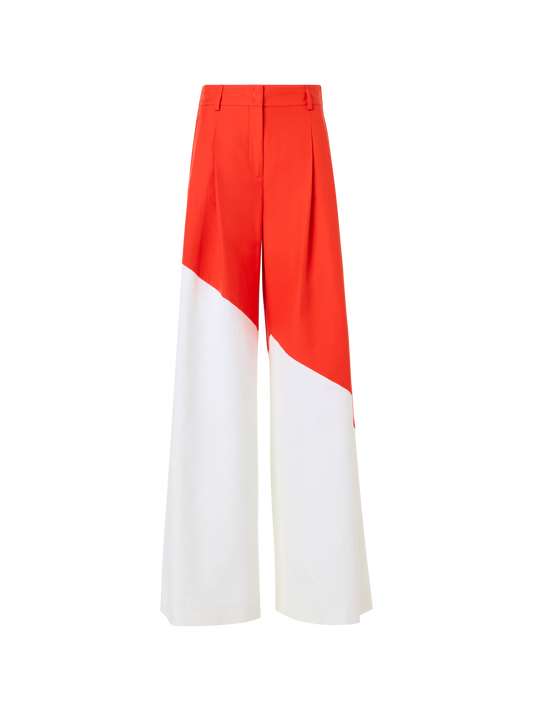Designer Cassie weite Hose mit Polygon-Patchwork - Bunt
