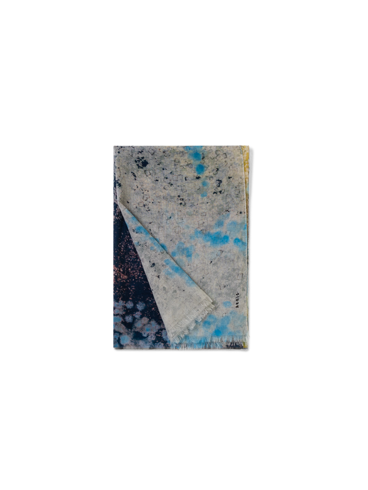 Designer Kaschmirseidenschal mit Waterlilly-Druck - Bunt