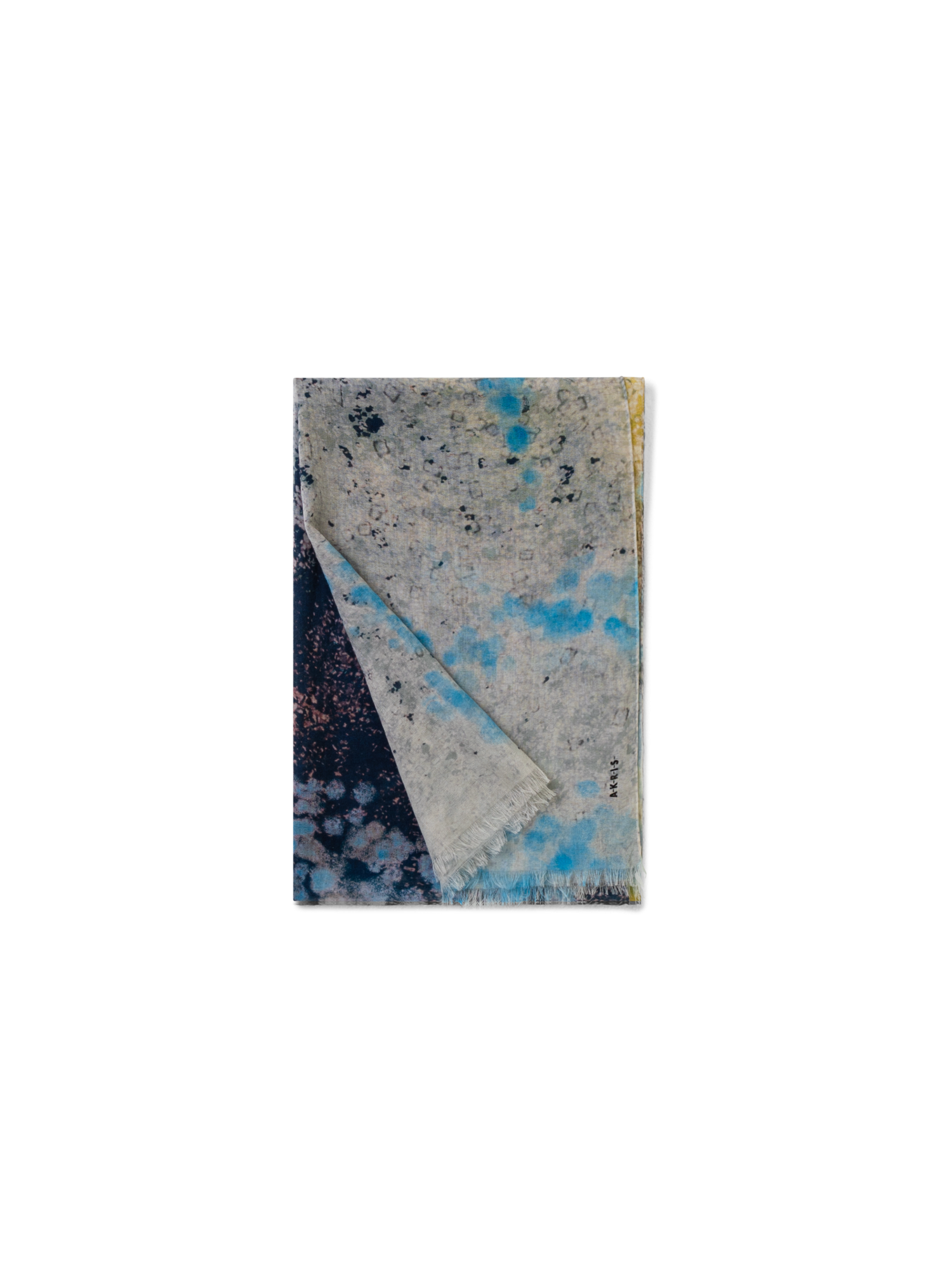 Designer Kaschmirseidenschal mit Waterlilly-Druck - Bunt