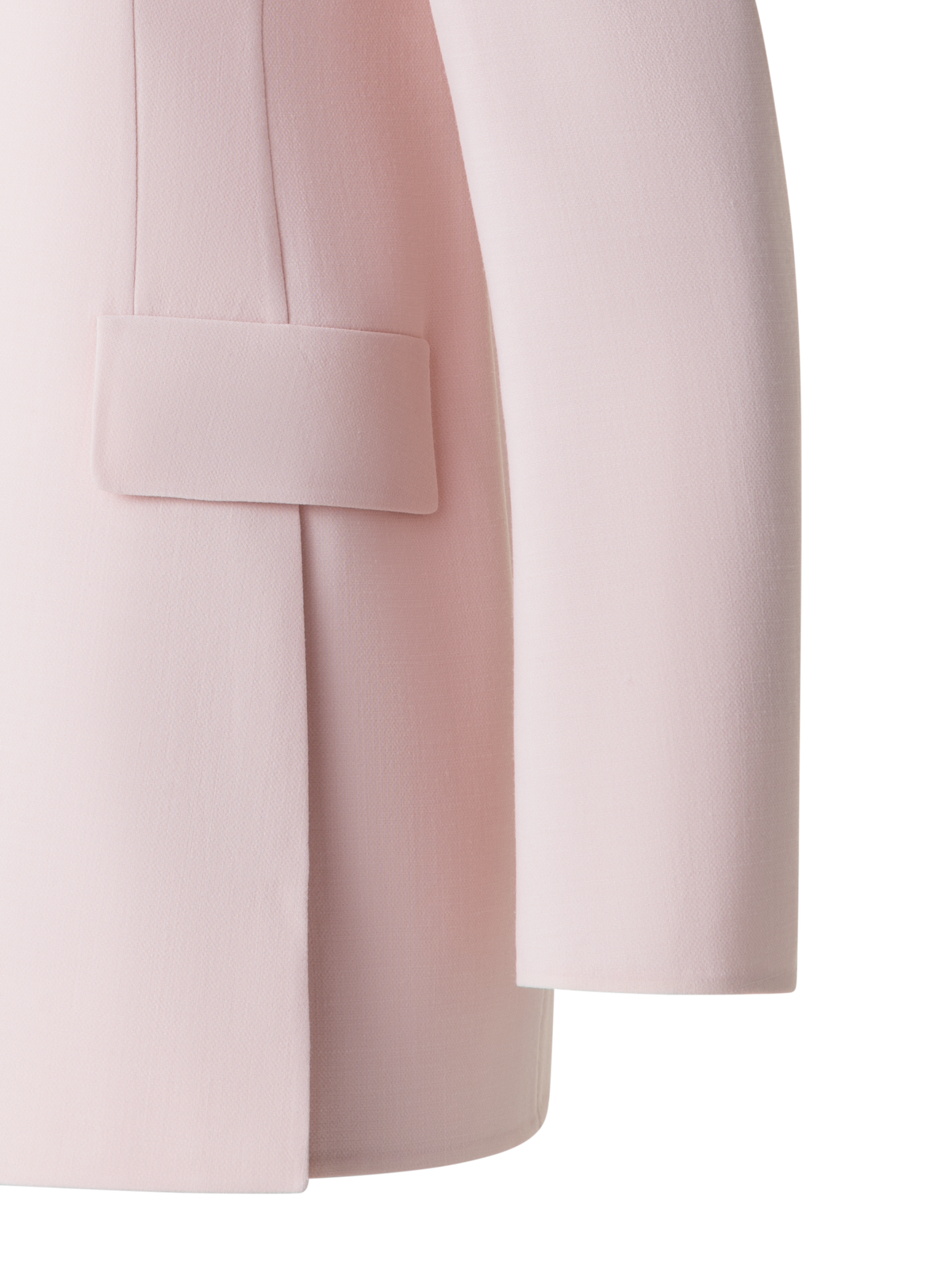Designer Langer Blazer aus Woll-Doubleface - Rosa