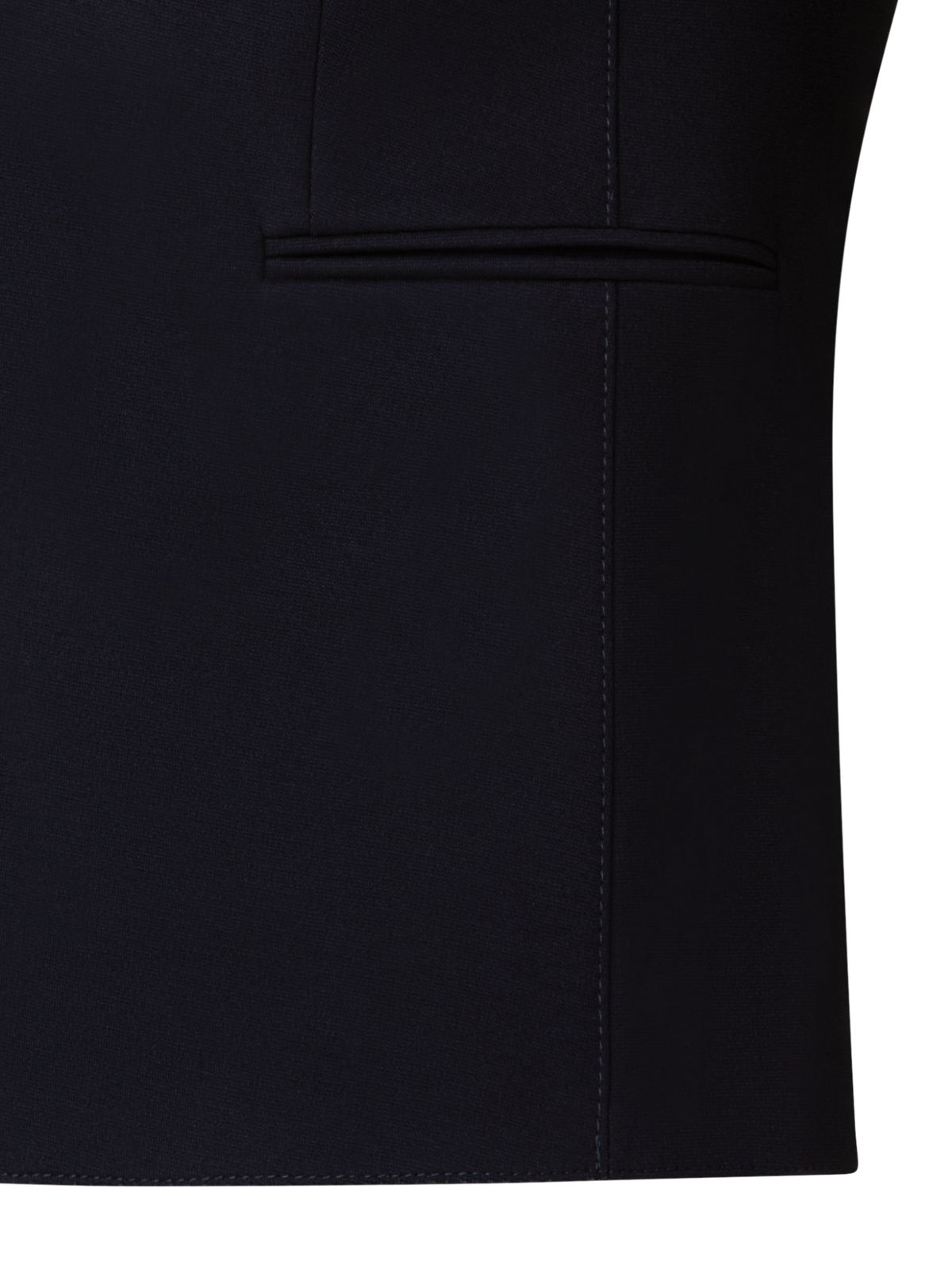 Designer Jersey Blazer mit Faux-Leder-Kragen - Schwarz