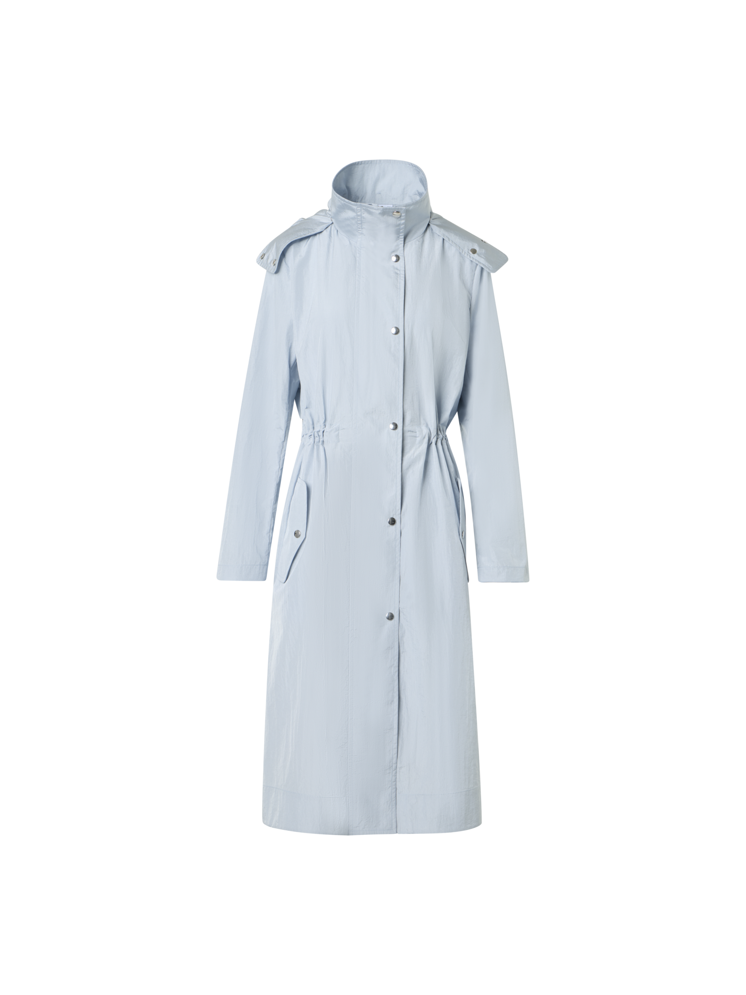 Designer Wasserabweisender leichter Midi-Parka - Blau