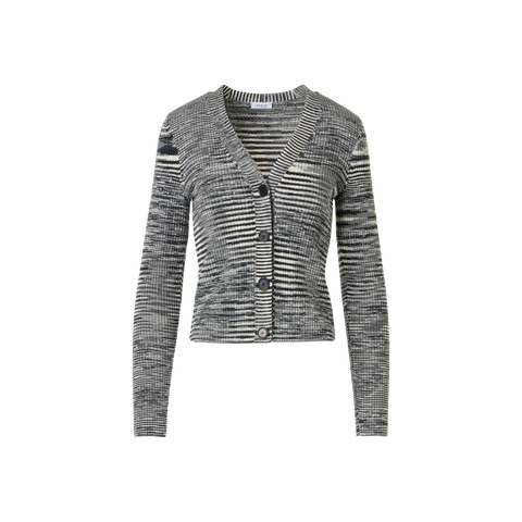 Langärmelige Strickjacke aus Merinowolle