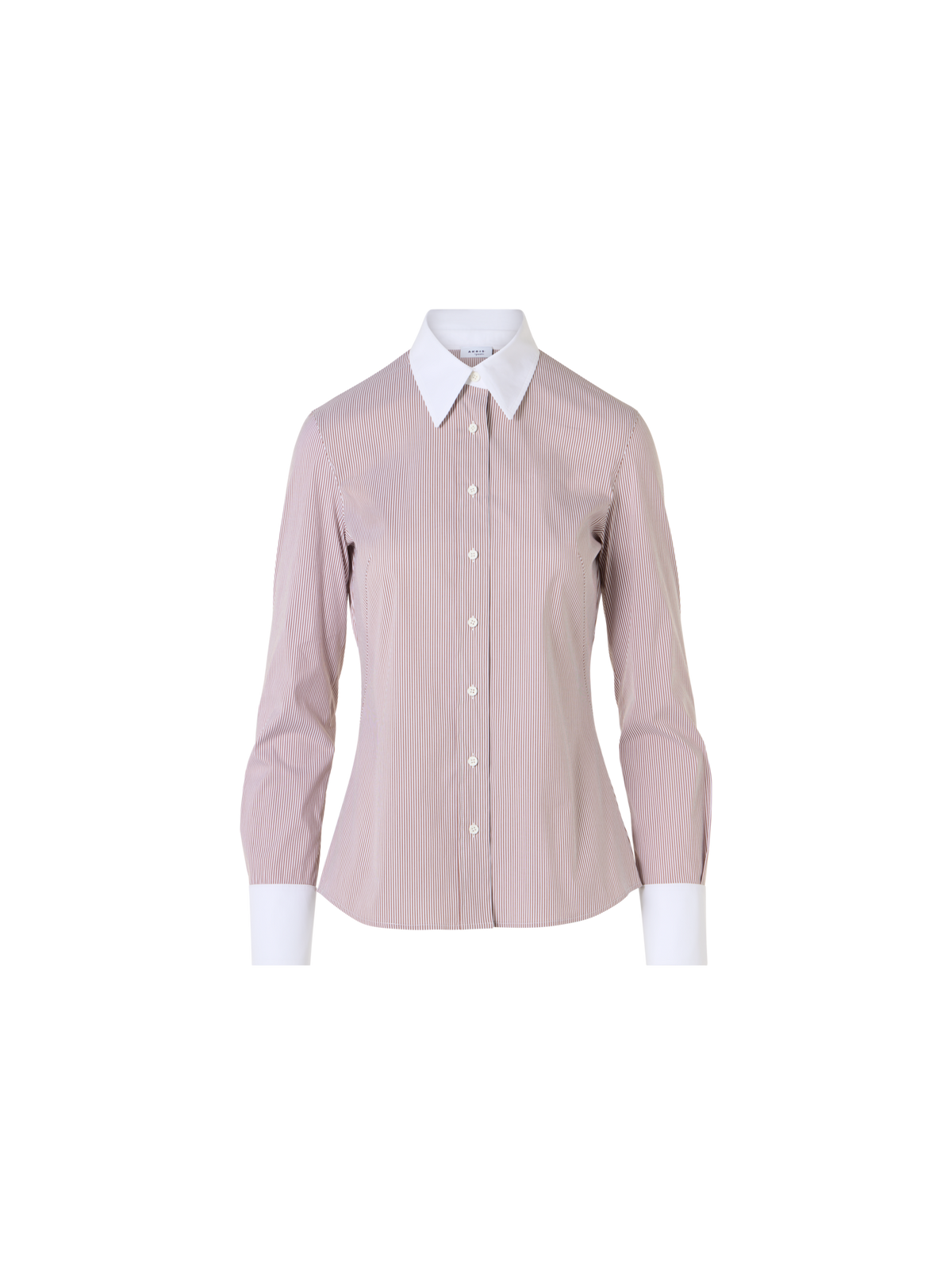 Designer Popeline-Bluse mit Mikrostreifen - Bunt