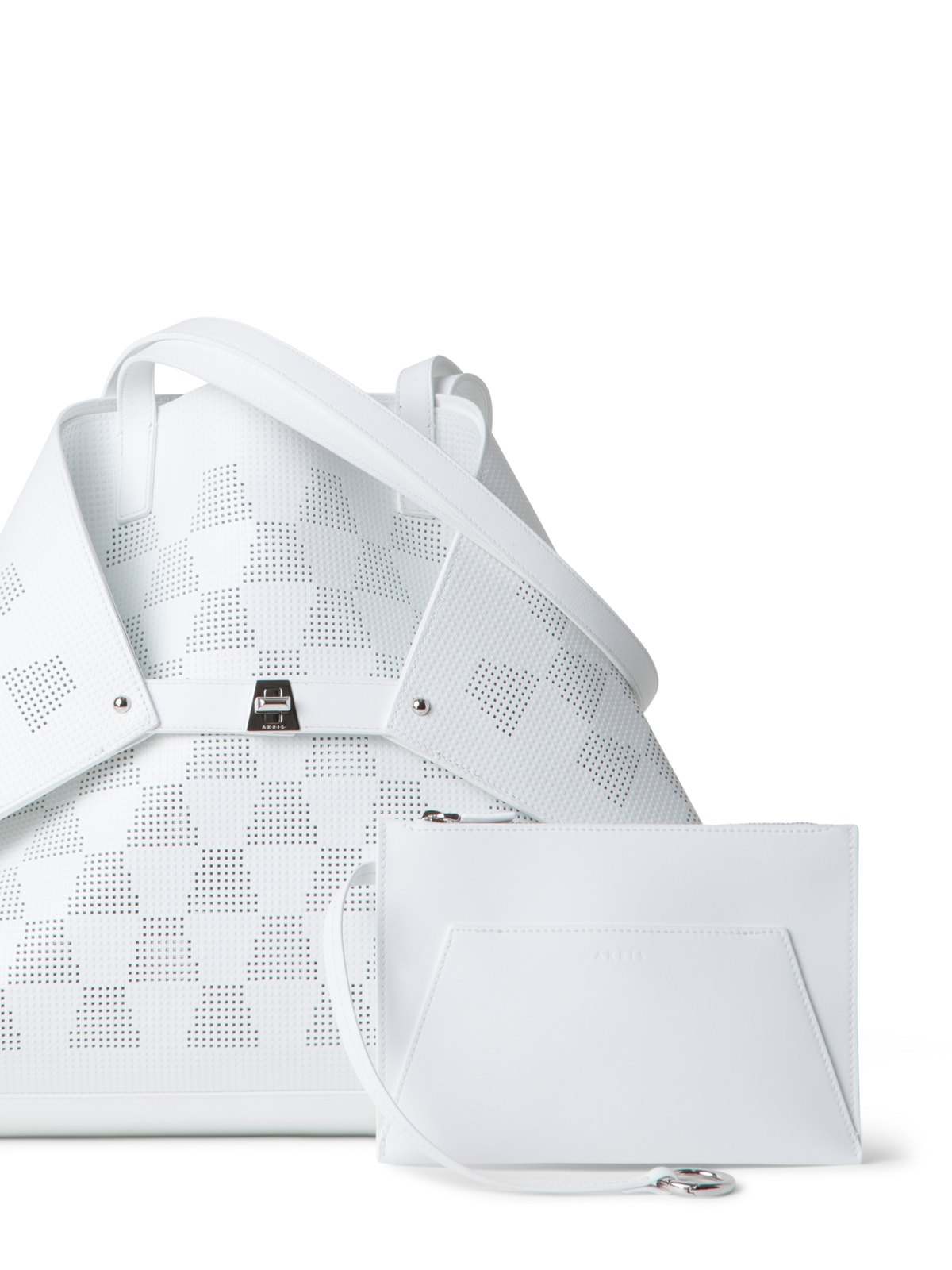 Designer Ai Medium Shoulder Tote - Weiss